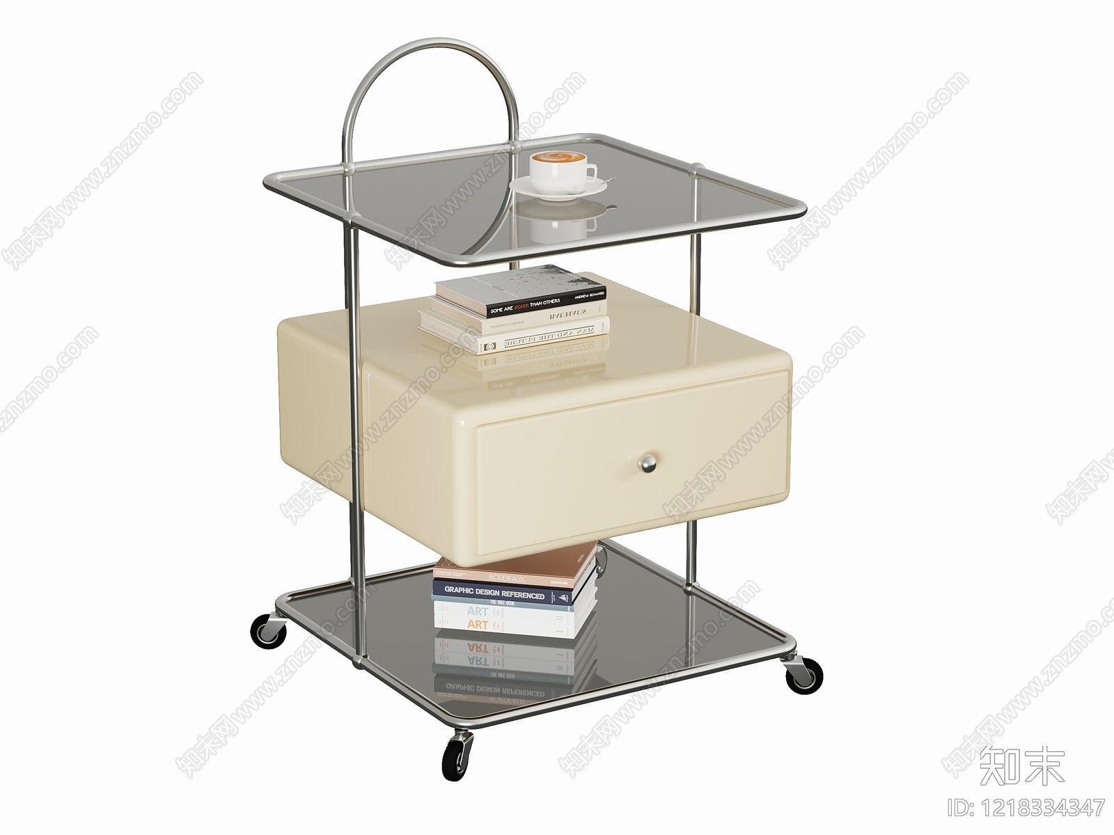 奶油风边几3D模型下载【ID:1218334347】