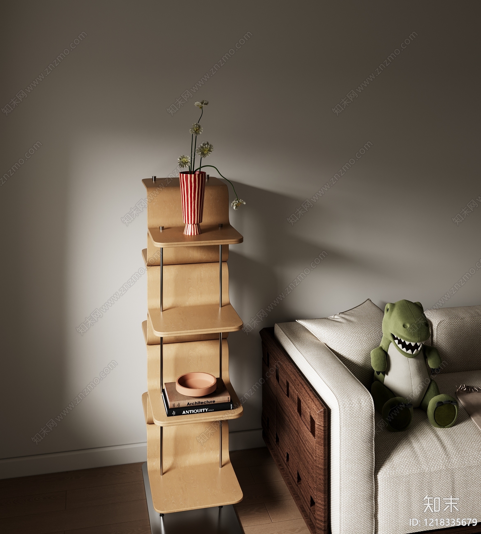 现代简约置物架3D模型下载【ID:1218335679】