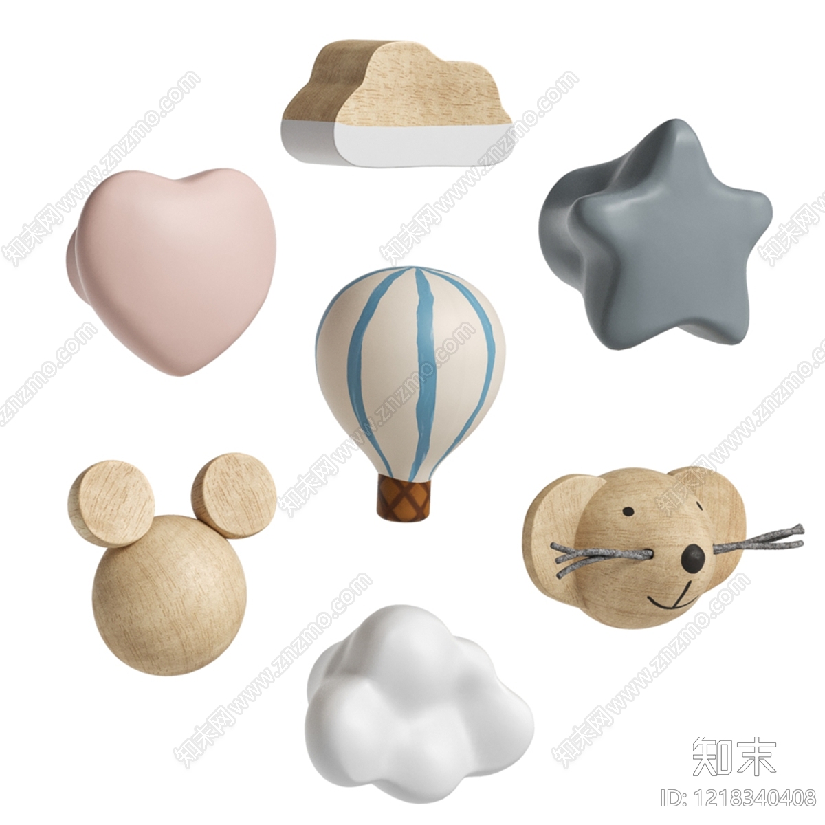 北欧雕塑摆件3D模型渲染效果图