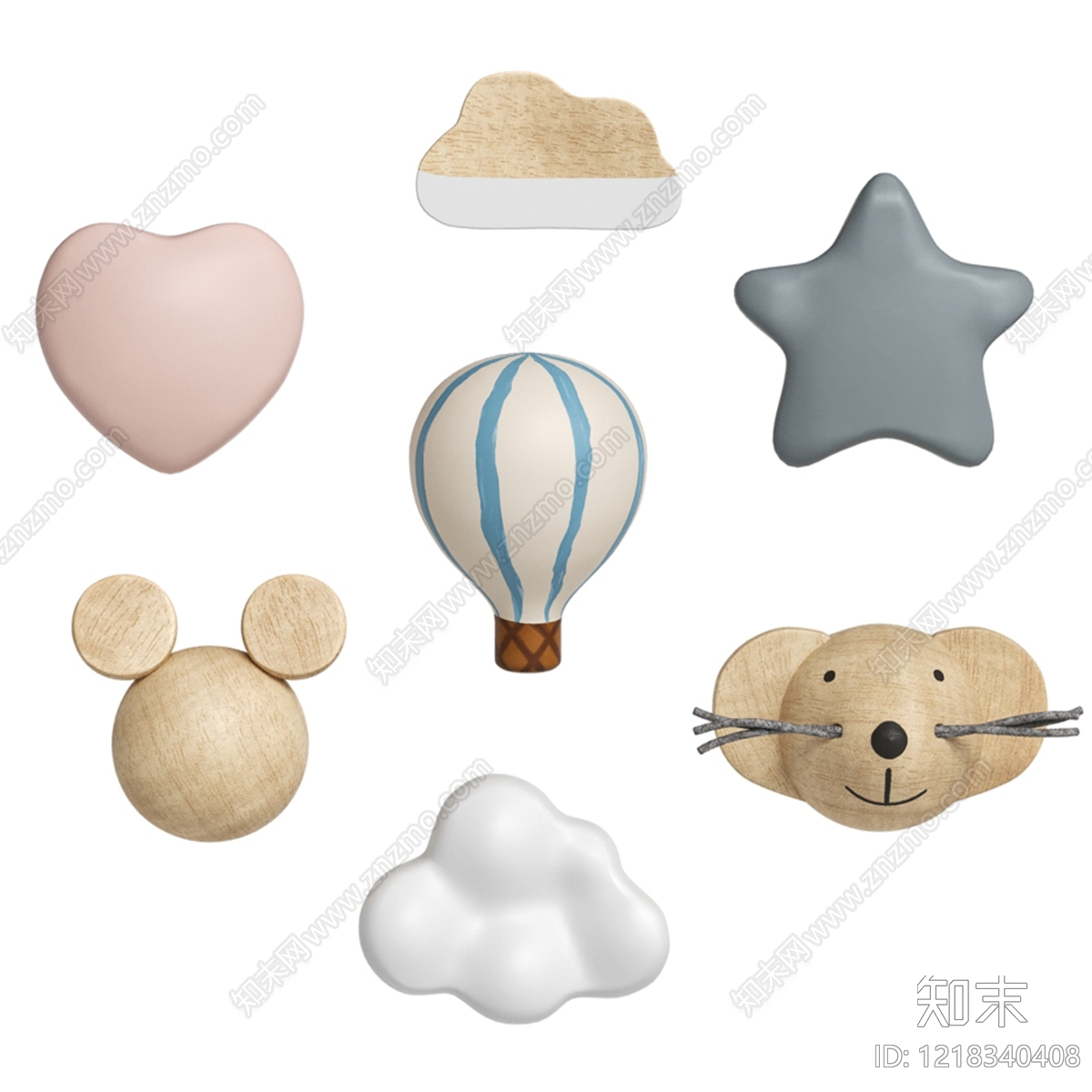 北欧摆件组合3D模型下载【ID:1218340408】