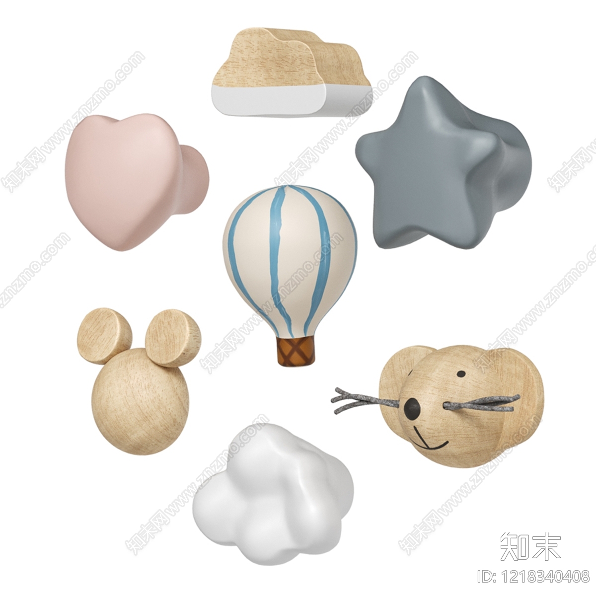 北欧摆件组合3D模型下载【ID:1218340408】