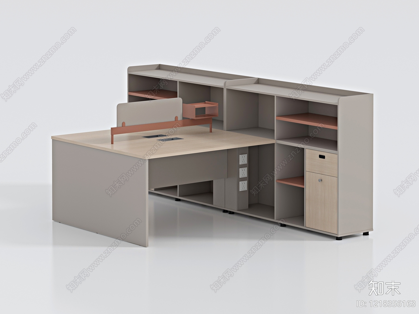现代简约办公桌3D模型下载【ID:1218356163】