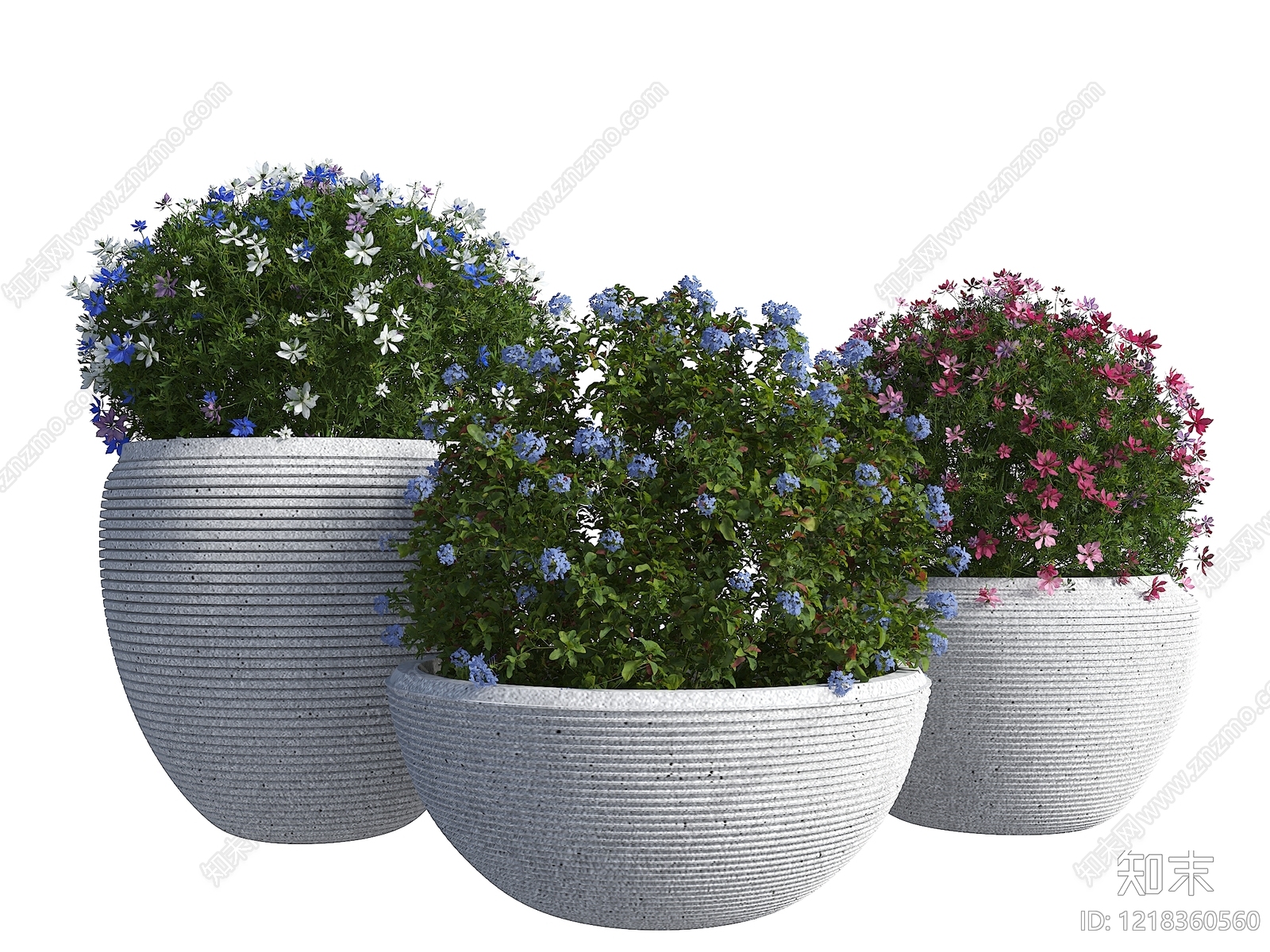 现代简约花钵3D模型下载【ID:1218360560】