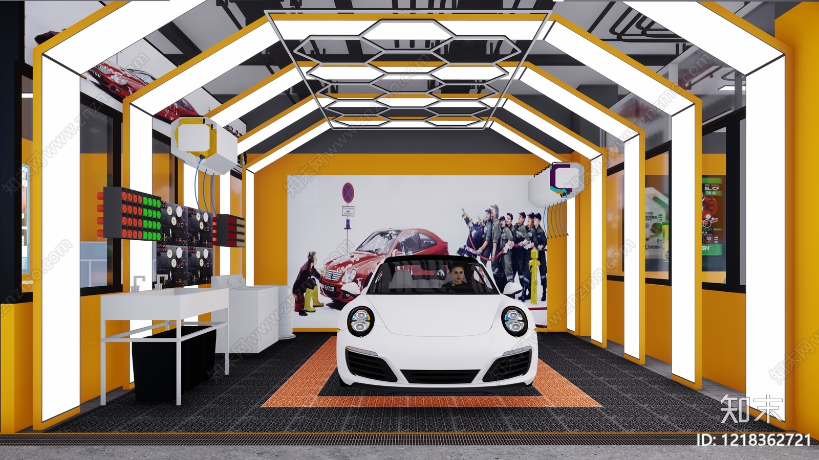 现代简约汽车4S店SU模型下载【ID:1218362721】