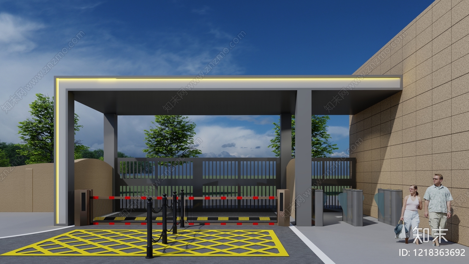 现代简约医院建筑SU模型下载【ID:1218363692】
