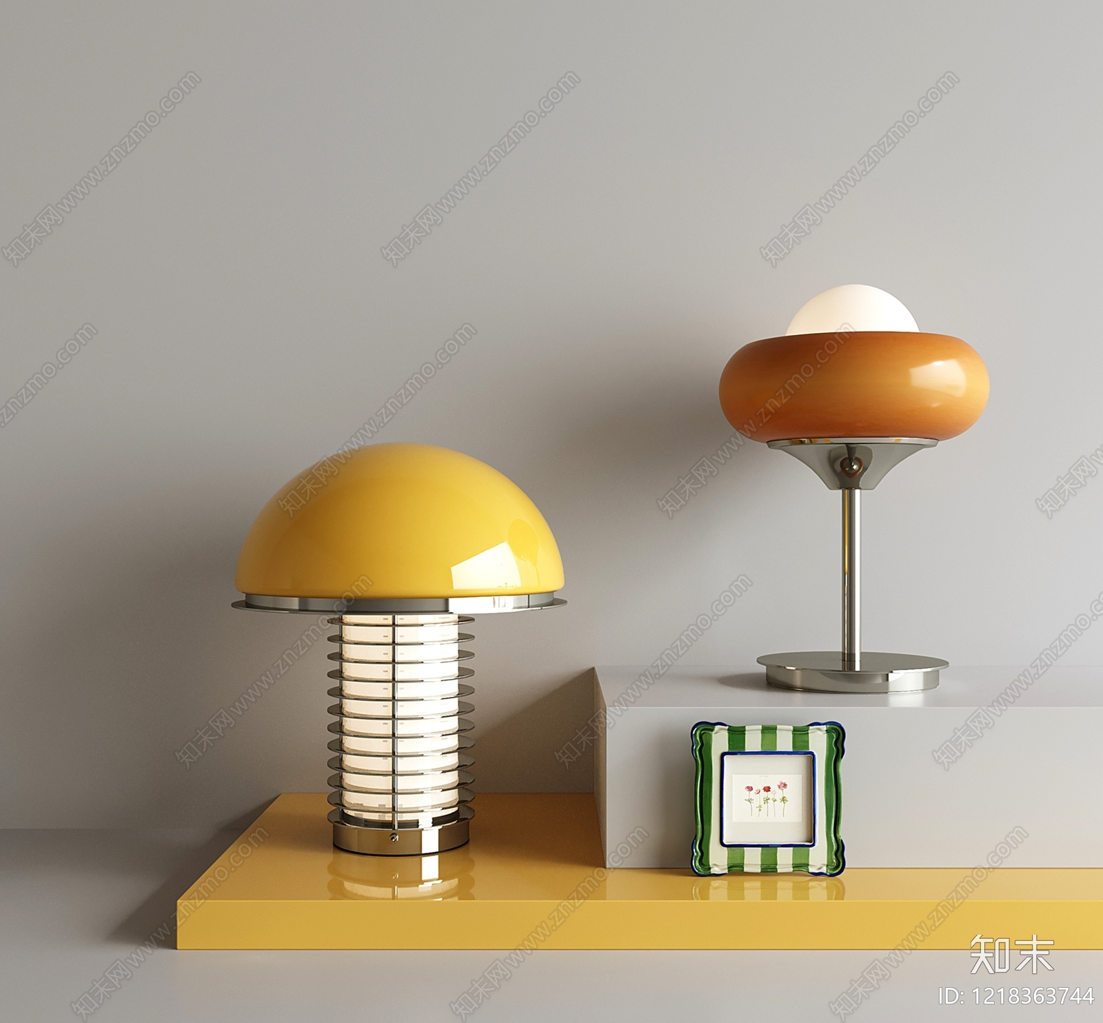 复古未来主义台灯3D模型下载【ID:1218363744】