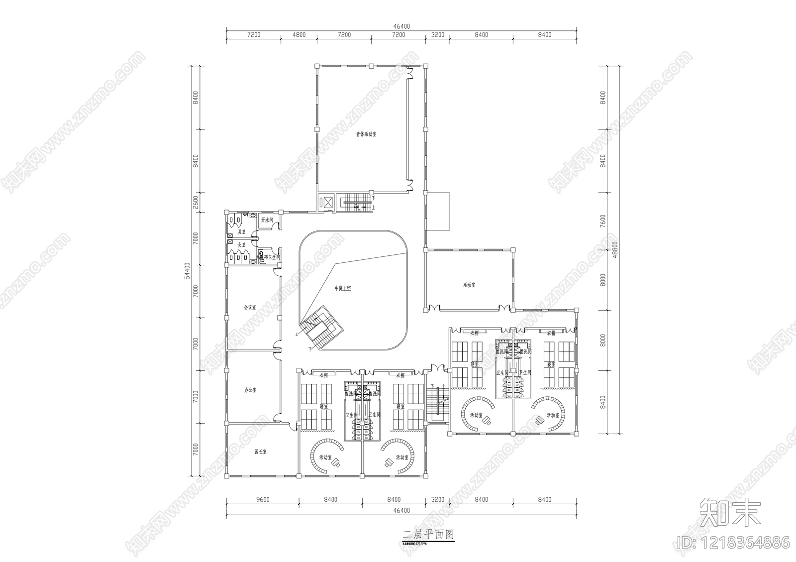 幼儿园建筑cad施工图下载【ID:1218364886】