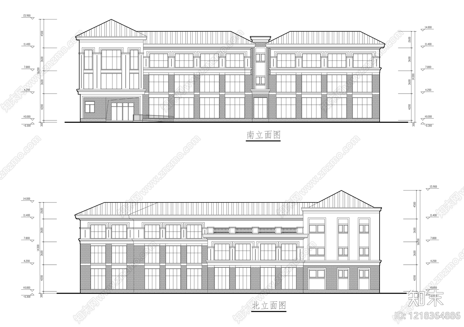 幼儿园建筑cad施工图下载【ID:1218364886】