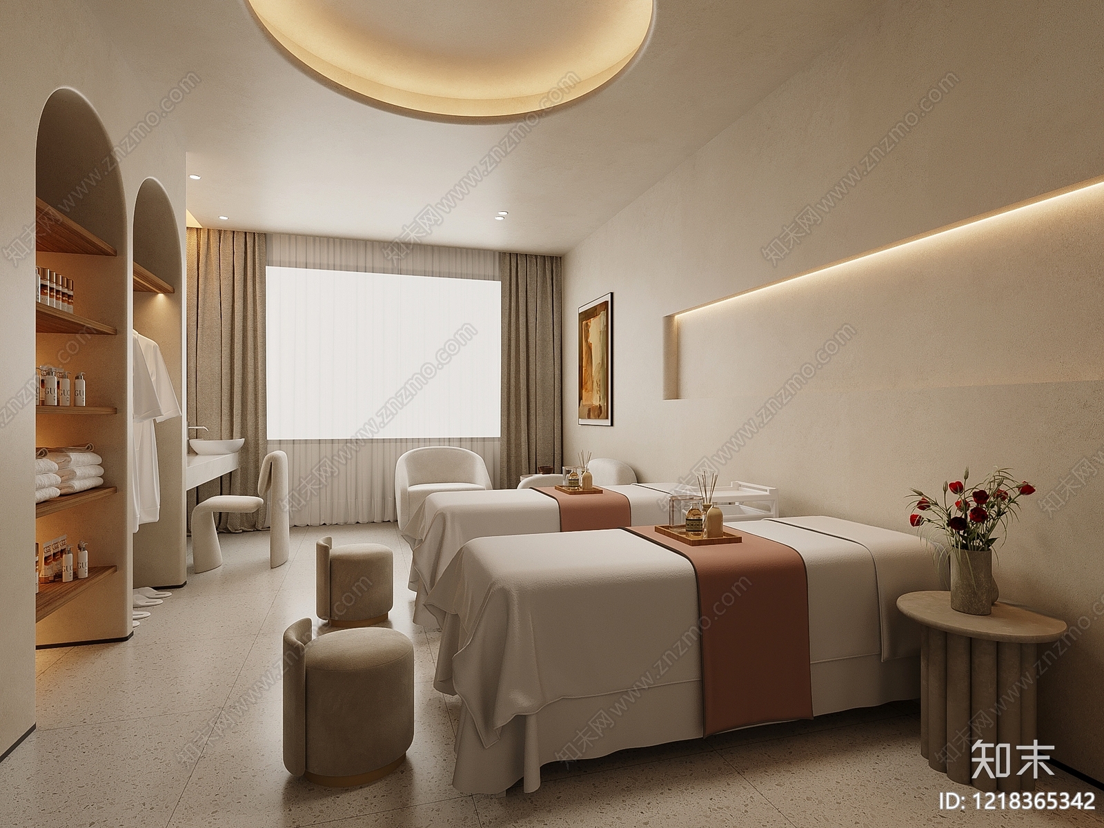 侘寂美容院SU模型下载【ID:1218365342】