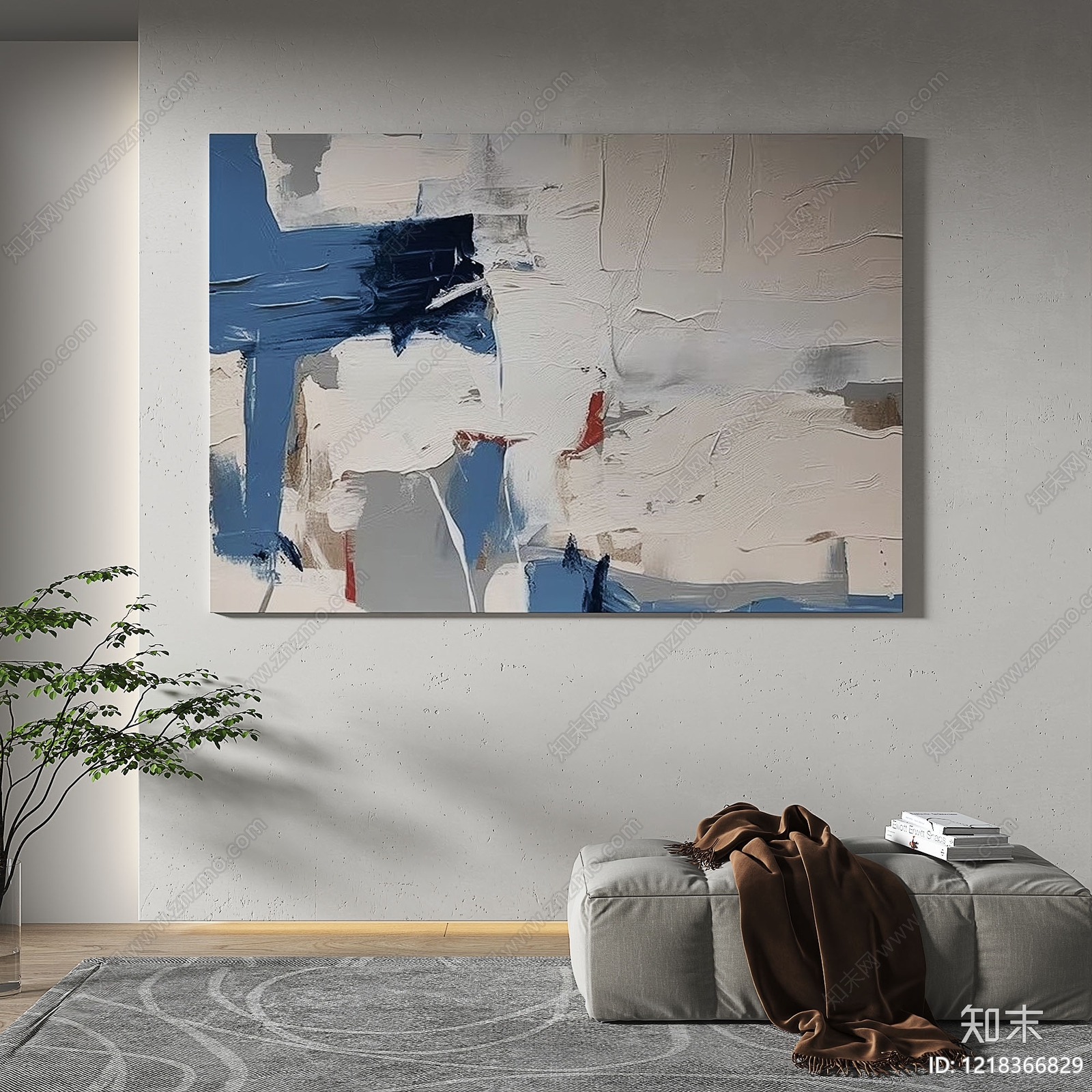 现代简约挂画现代简约抽象挂画3D模型下载【ID:1218366829】