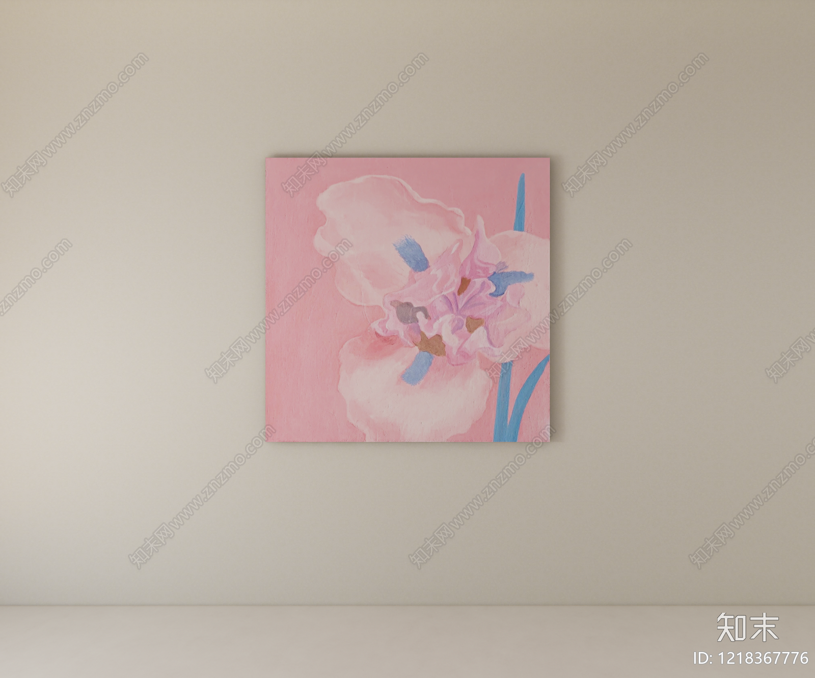 奶油风挂画SU模型下载【ID:1218367776】