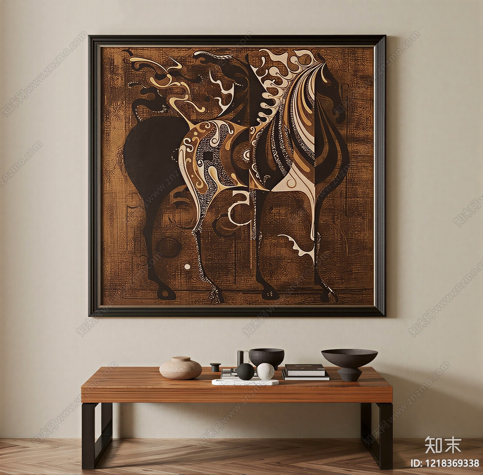 中古风挂画SU模型下载【ID:1218369338】