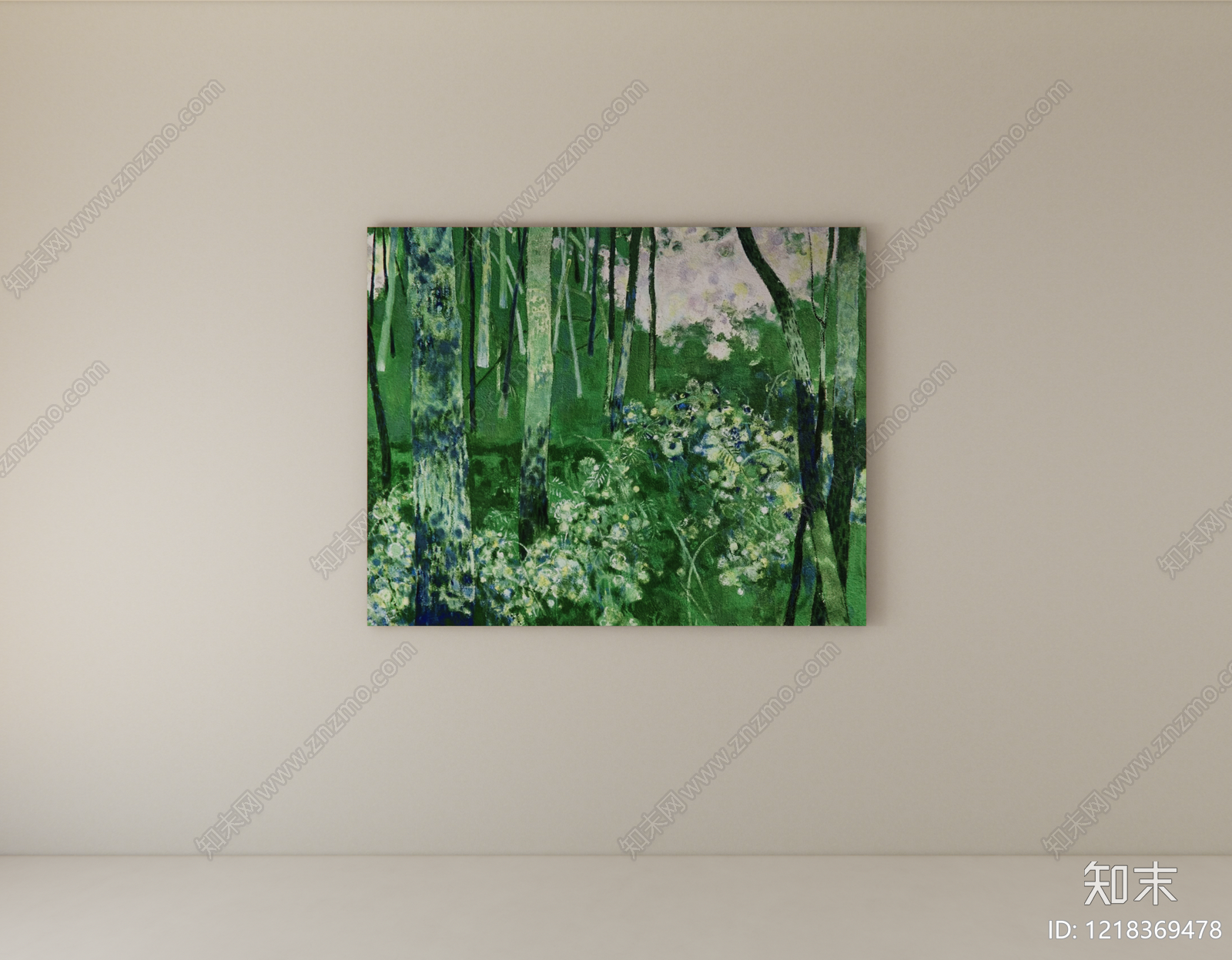 奶油风挂画SU模型下载【ID:1218369478】