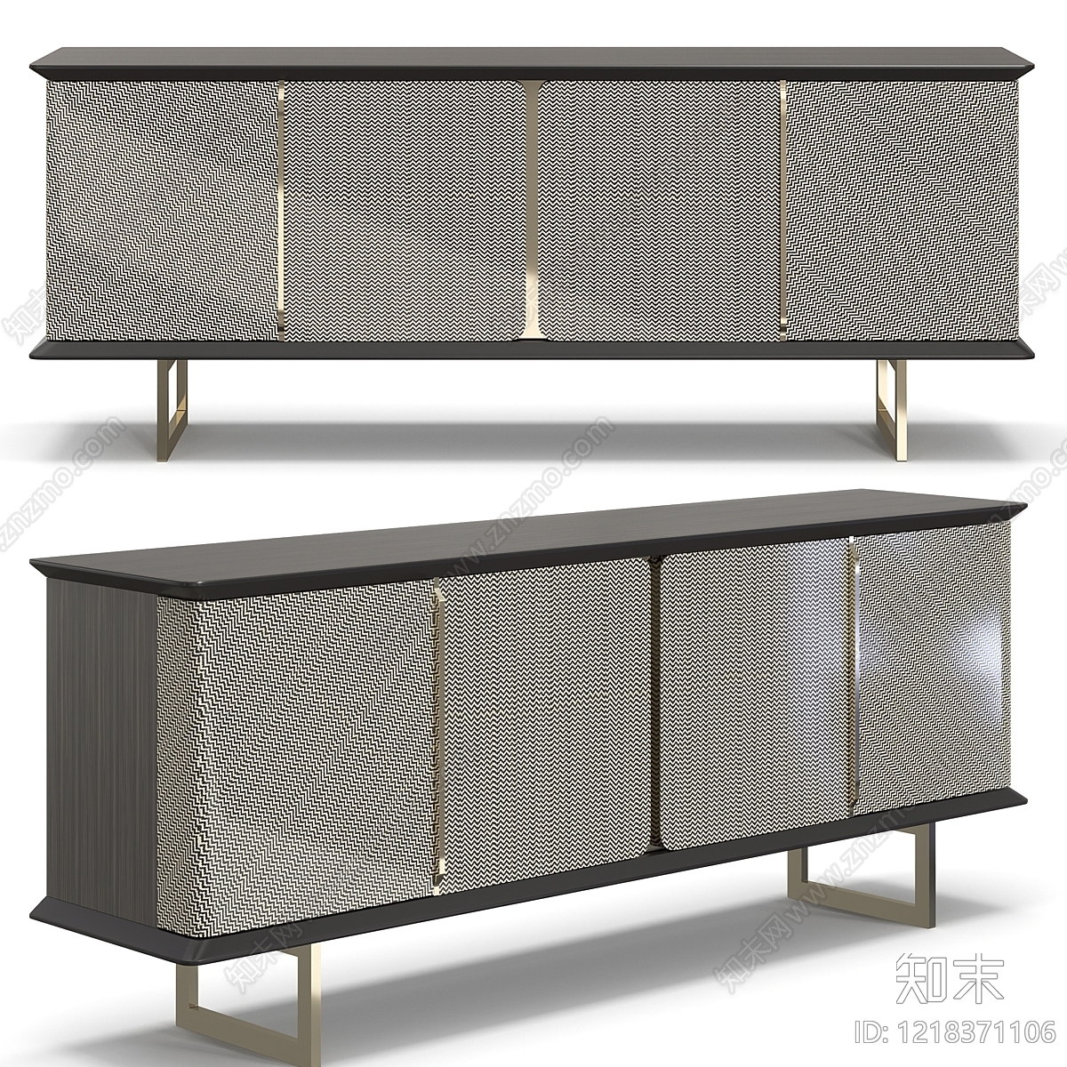 意式轻奢餐边柜3D模型下载【ID:1218371106】