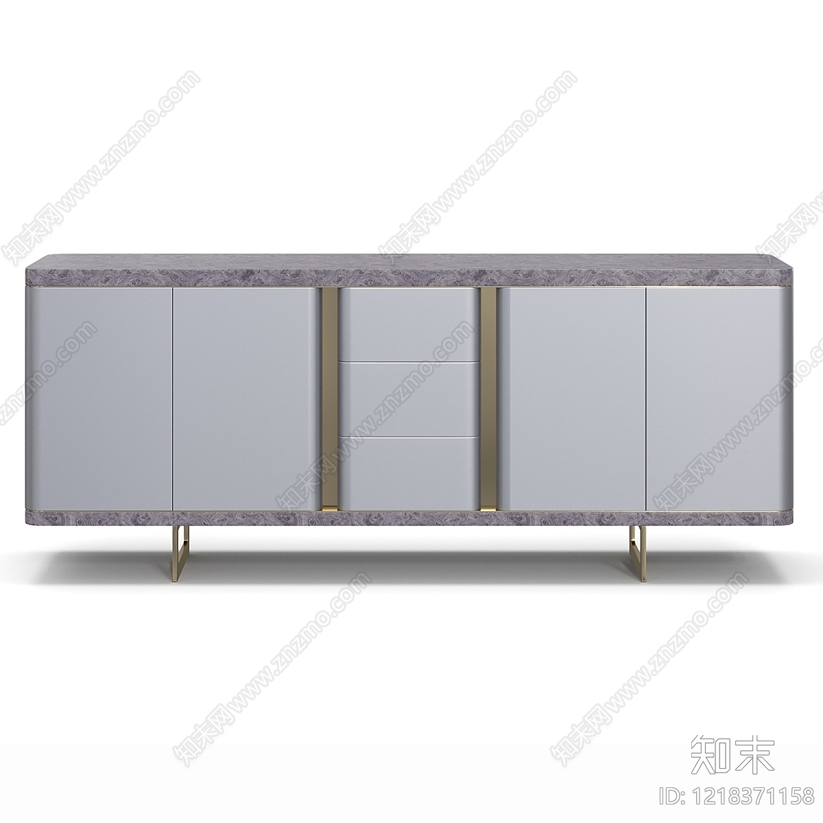 意式轻奢餐边柜3D模型下载【ID:1218371158】