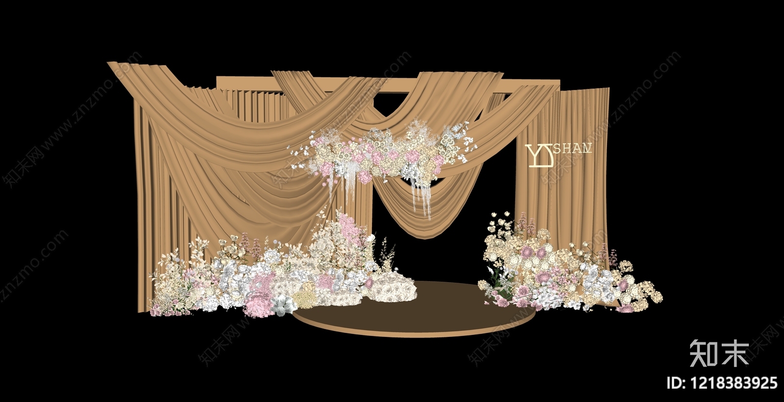 现代婚礼美陈SU模型下载【ID:1218383925】