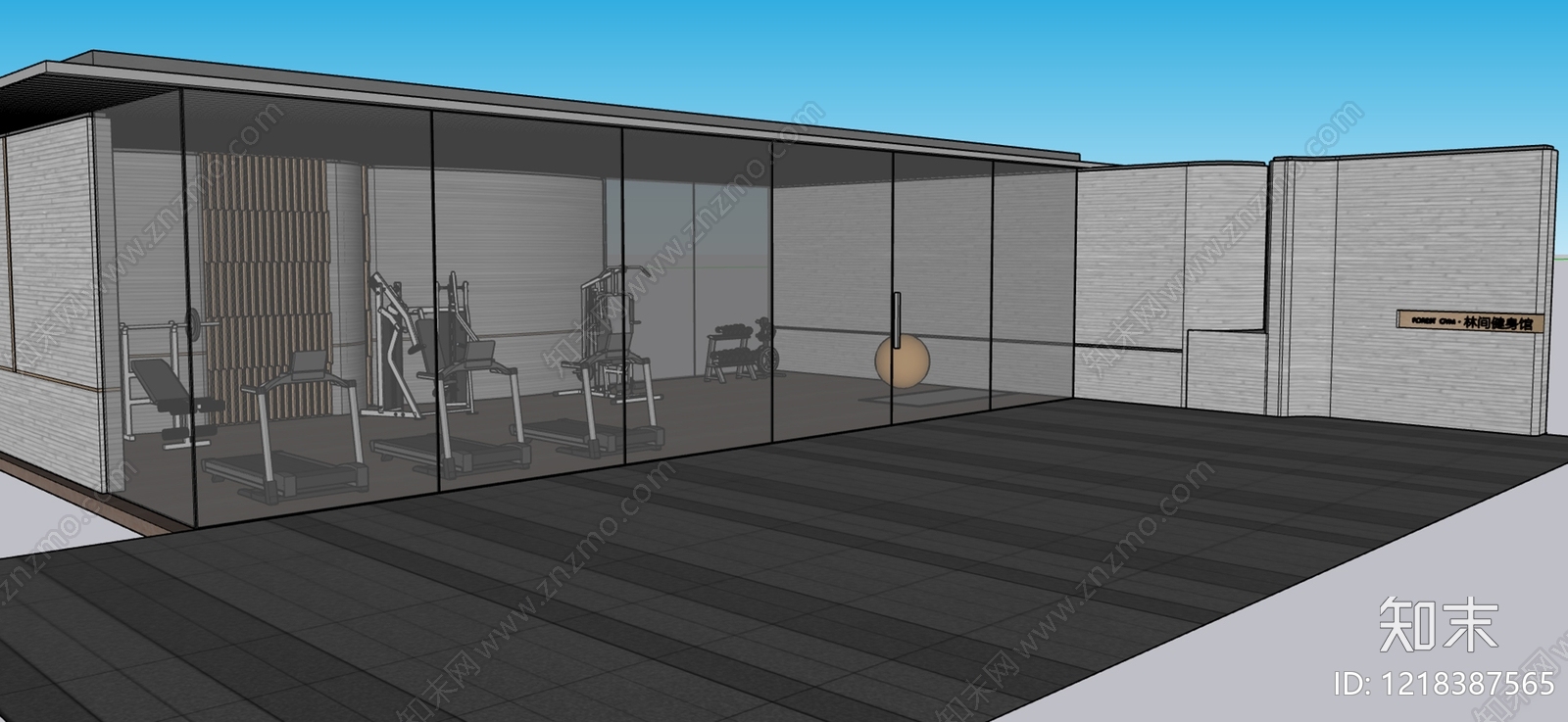 现代简约小公建SU模型下载【ID:1218387565】