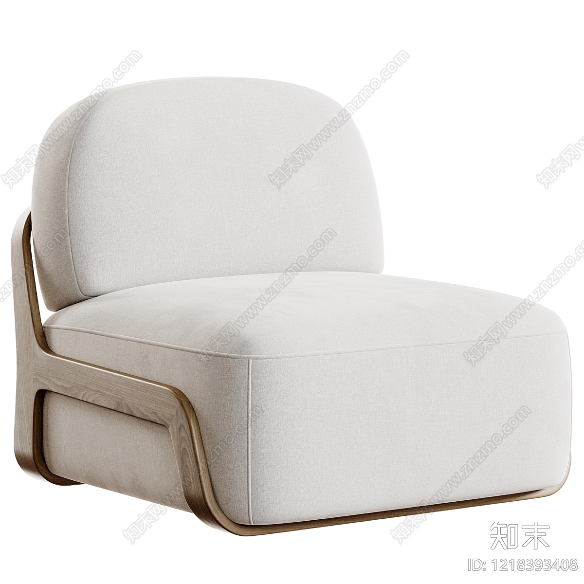现代简约单人沙发3D模型下载【ID:1218393408】