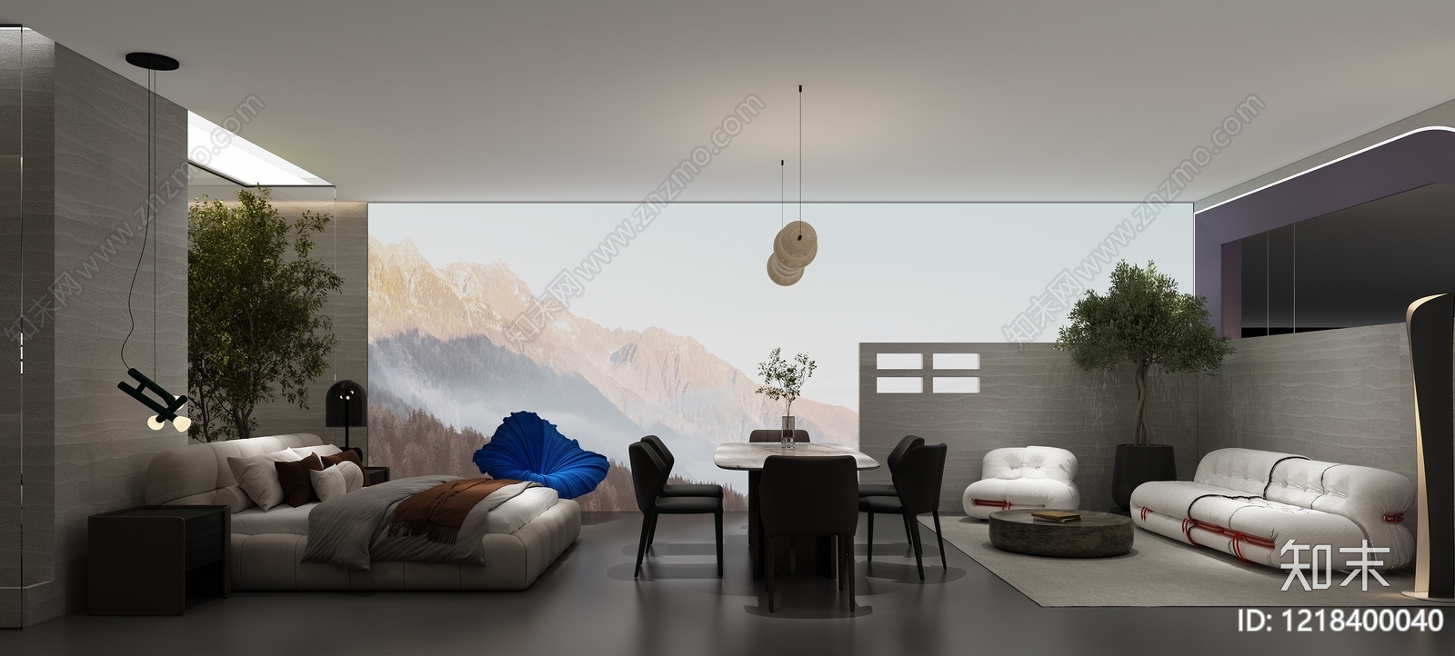 极简家具展厅3D模型下载【ID:1218400040】