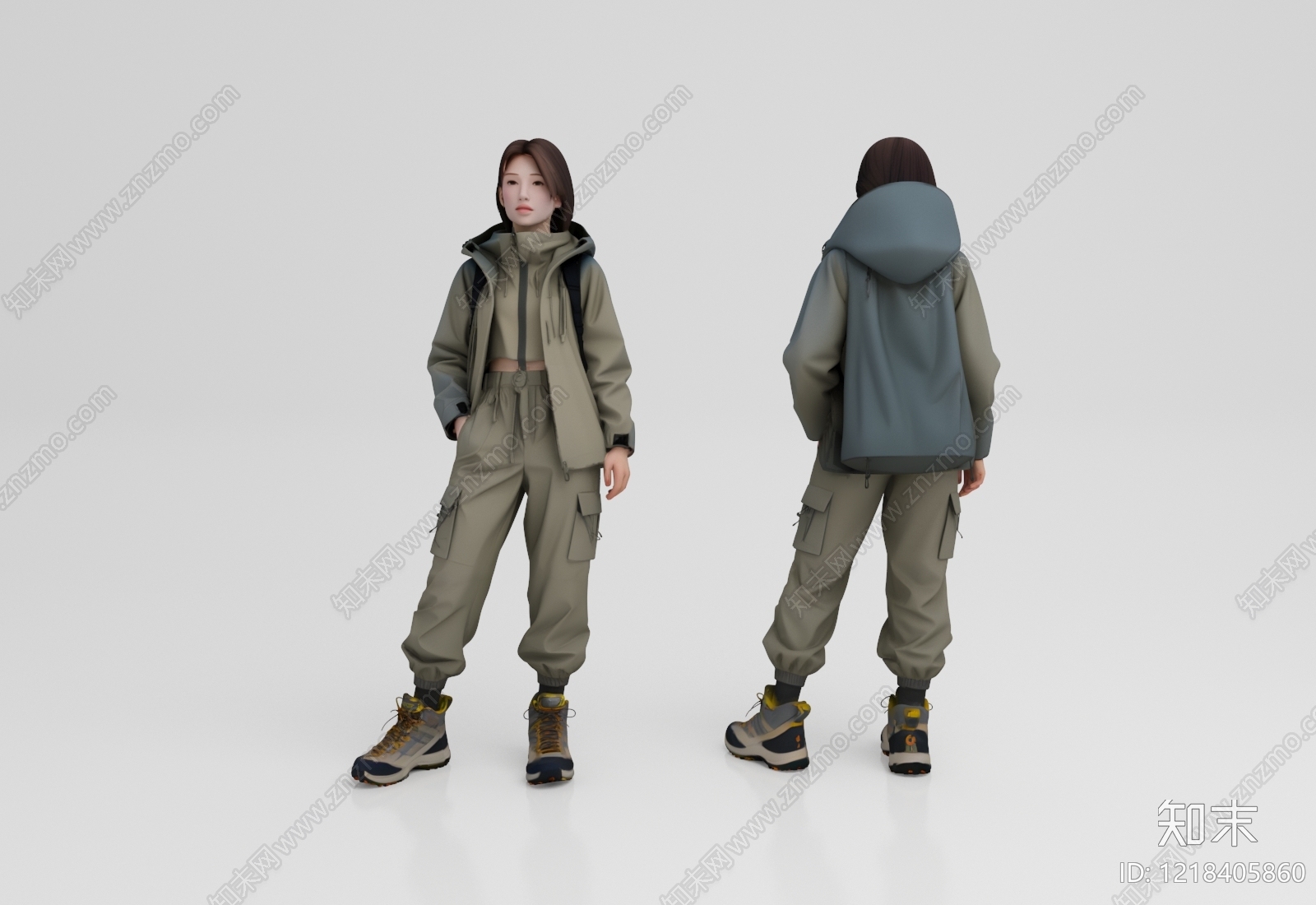 机能风虚拟人物3D模型下载【ID:1218405860】