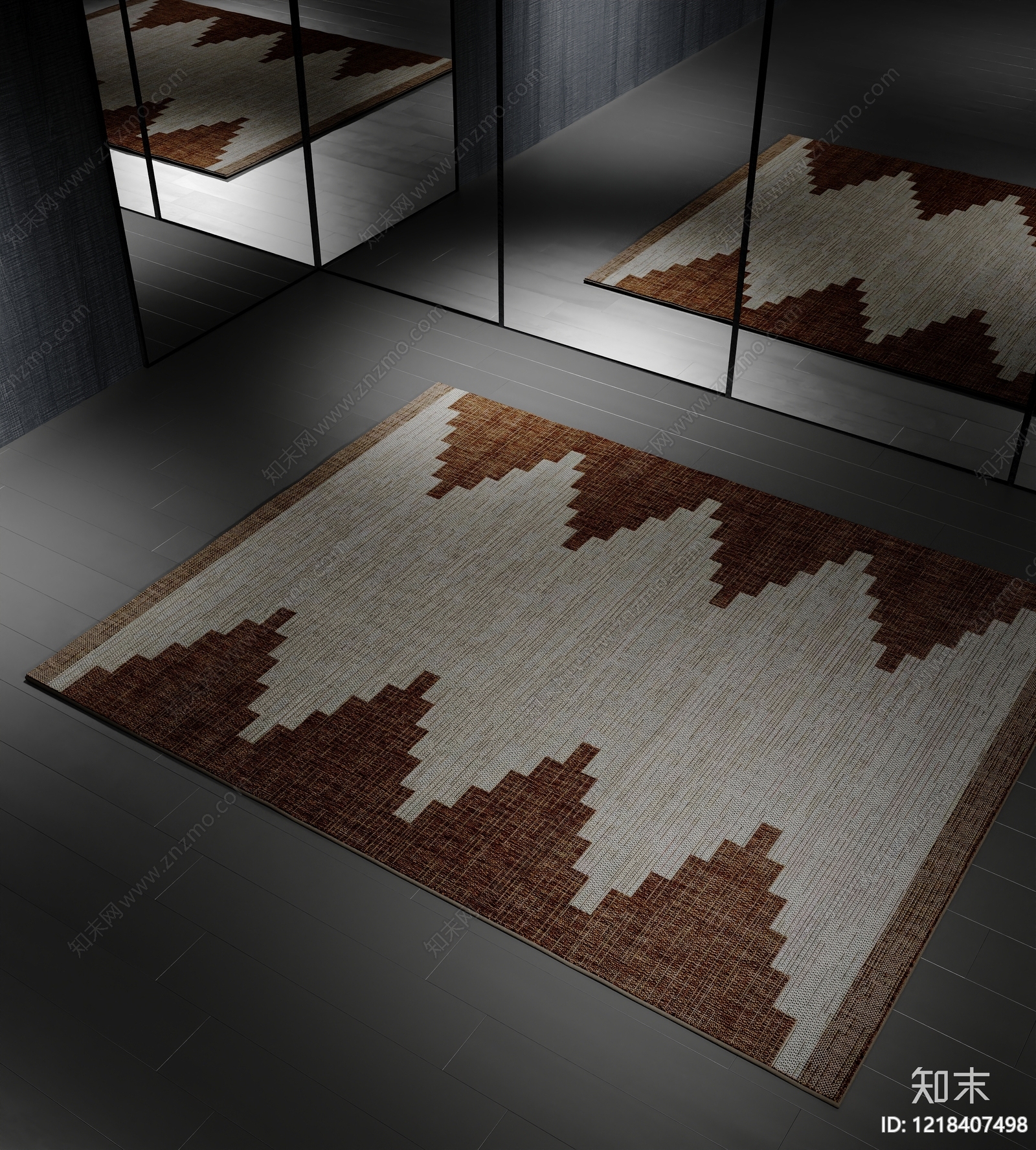 现代地毯SU模型下载【ID:1218407498】