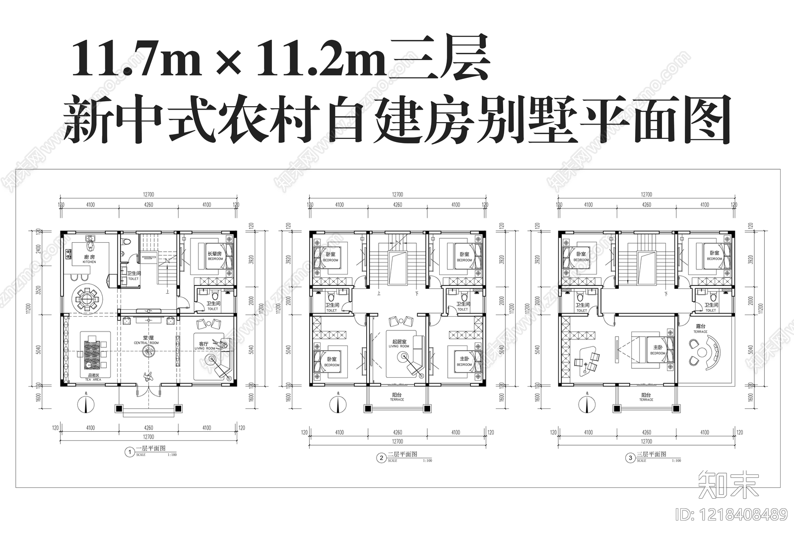 别墅cad施工图下载【ID:1218408489】