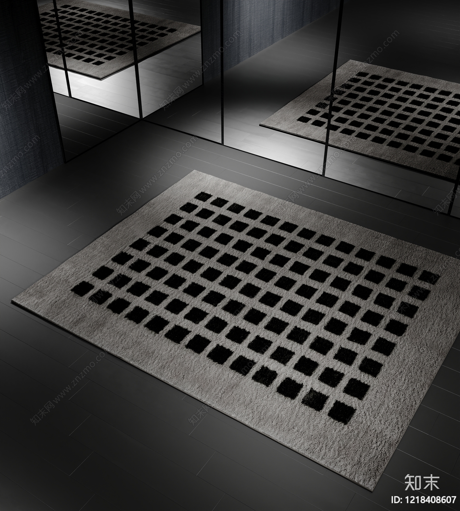 现代地毯SU模型下载【ID:1218408607】