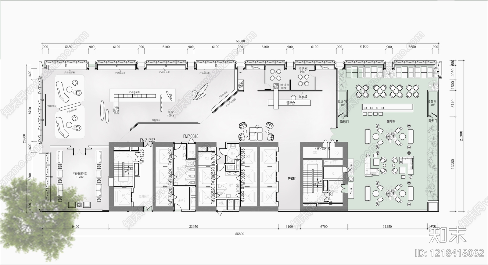咖啡厅cad施工图下载【ID:1218418062】