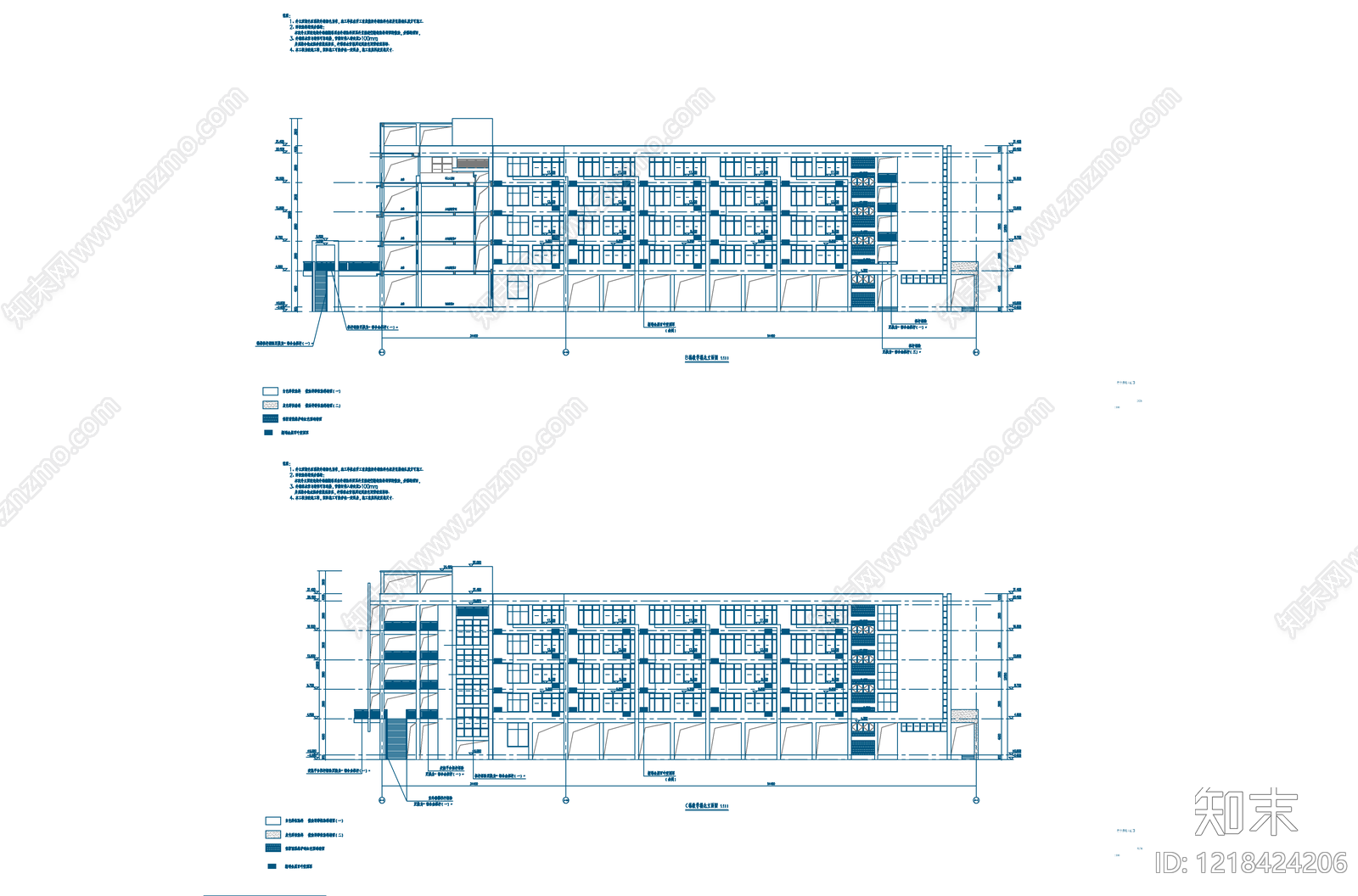 学校建筑cad施工图下载【ID:1218424206】