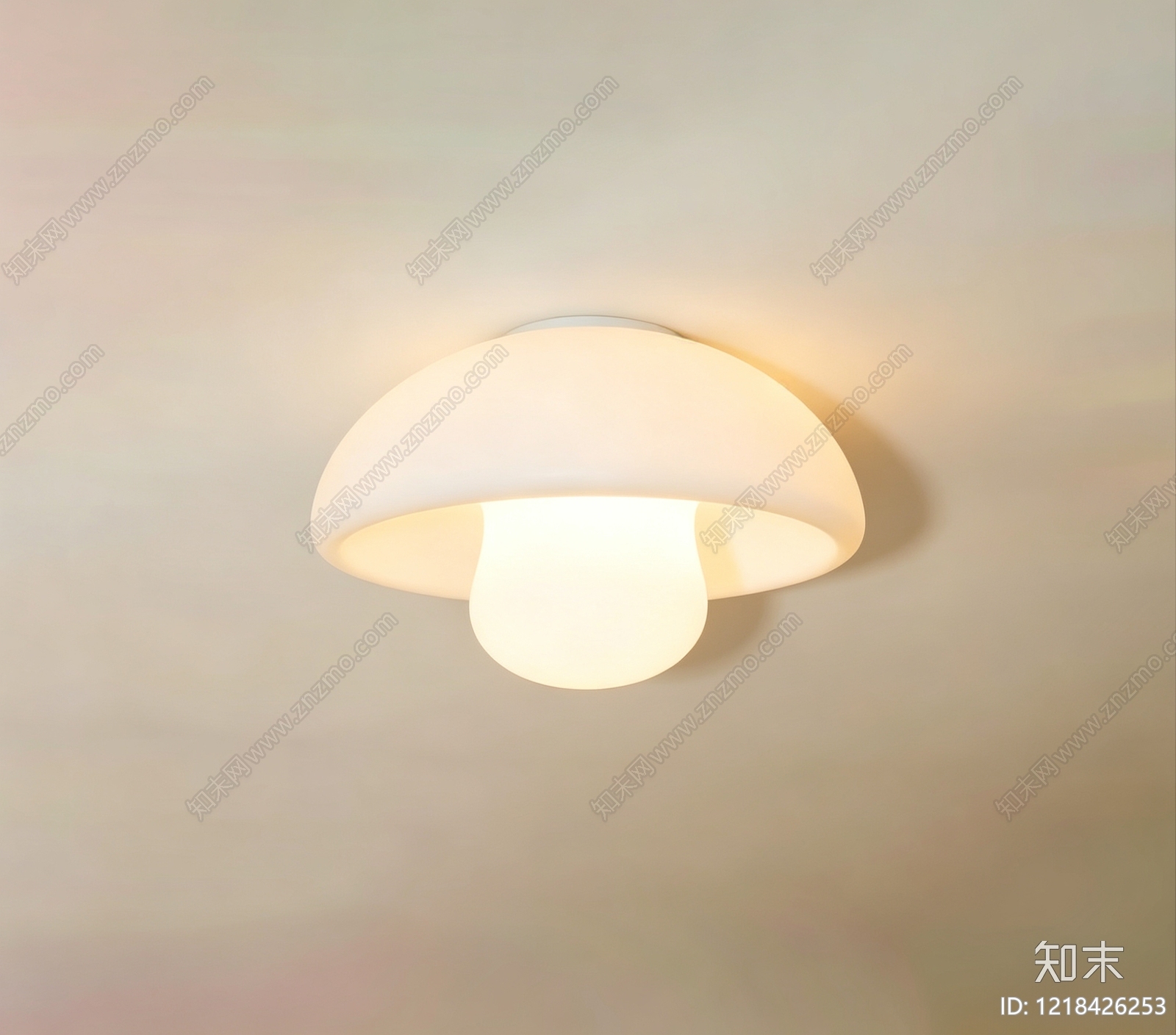 奶油风吸顶灯3D模型下载【ID:1218426253】