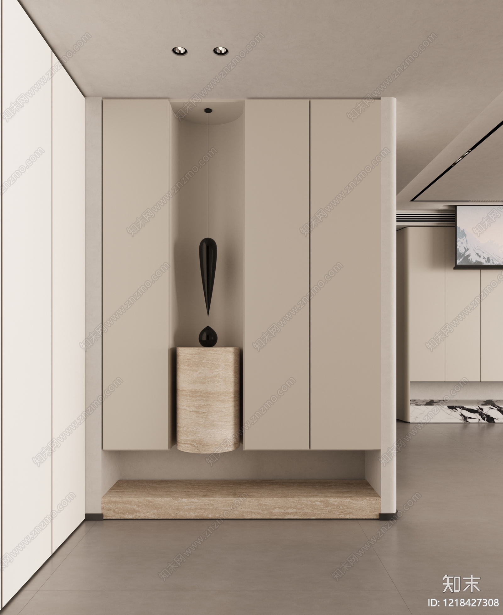 极简玄关3D模型下载【ID:1218427308】