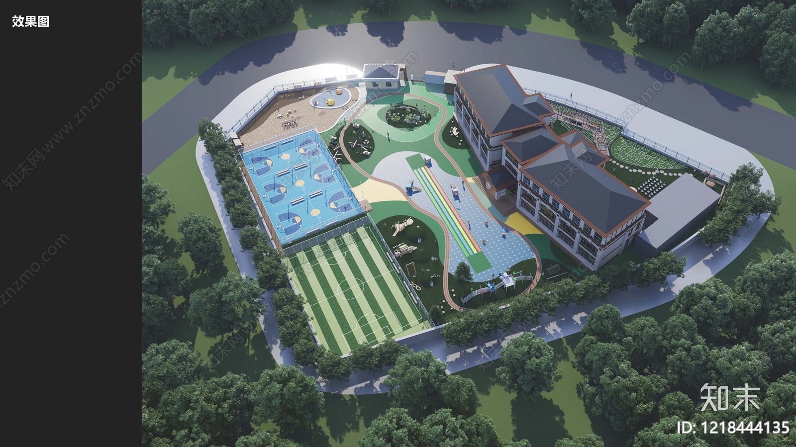 幼儿园景观cad施工图下载【ID:1218444135】