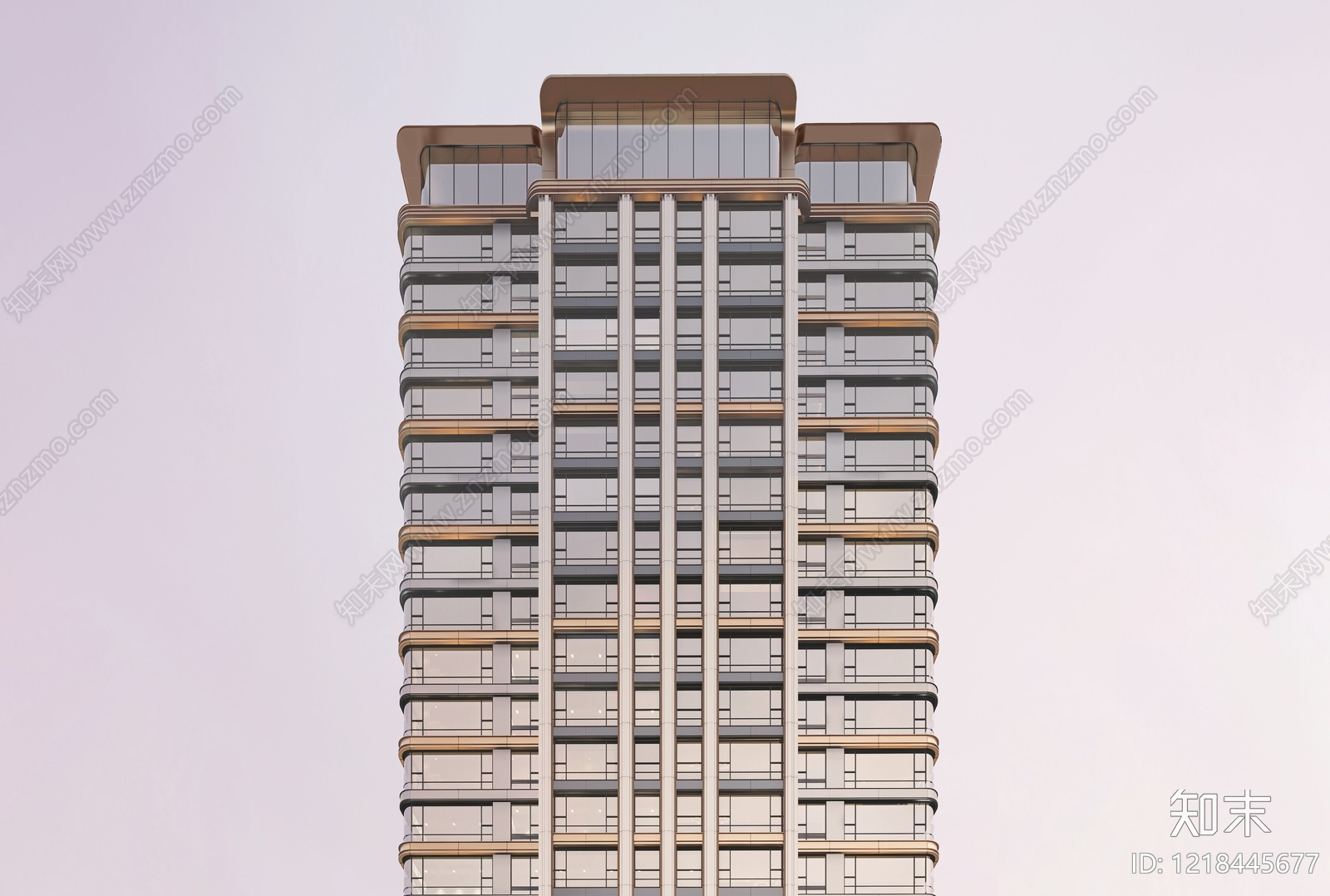 现代小高层住宅楼SU模型下载【ID:1218445677】