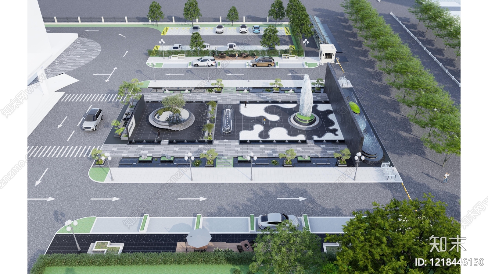 酒店景观cad施工图下载【ID:1218446150】