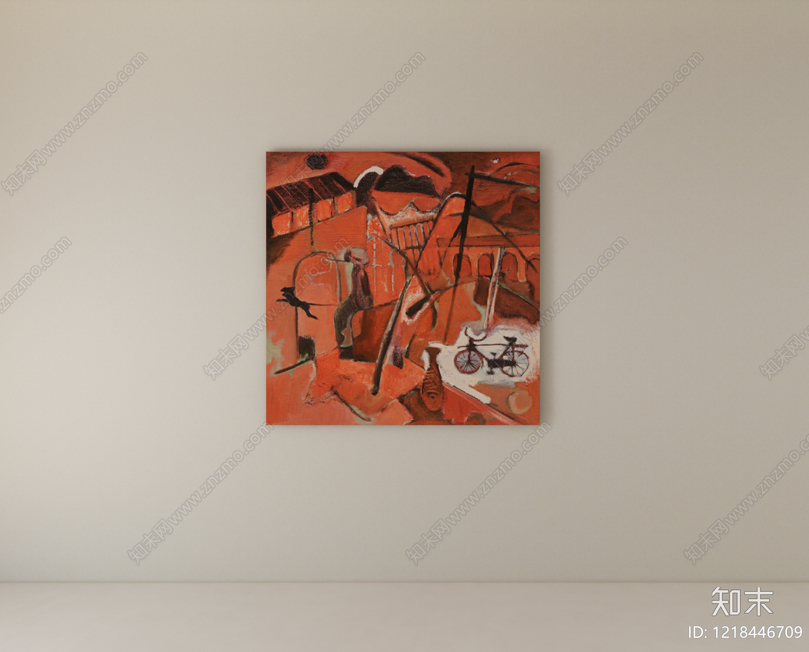 侘寂风挂画SU模型下载【ID:1218446709】