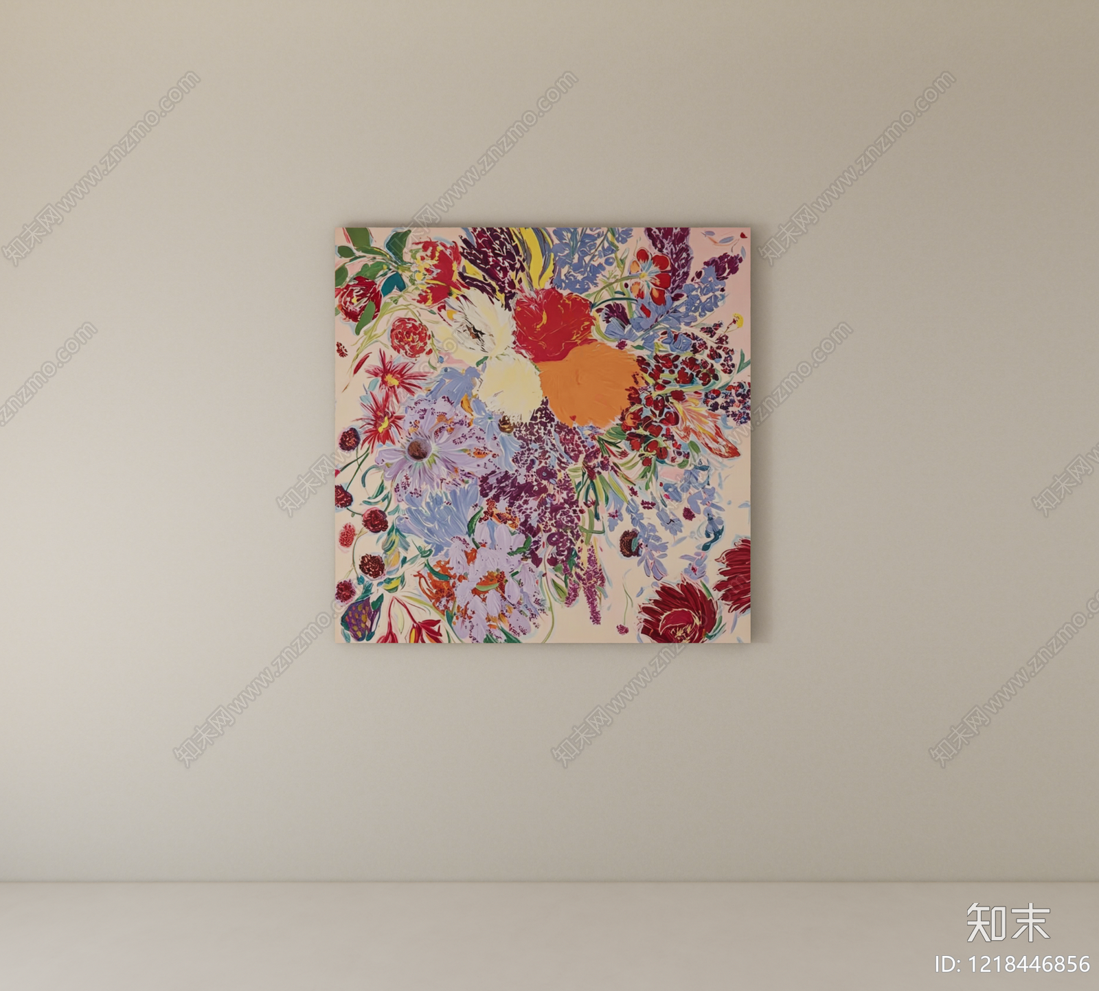 奶油风挂画SU模型下载【ID:1218446856】