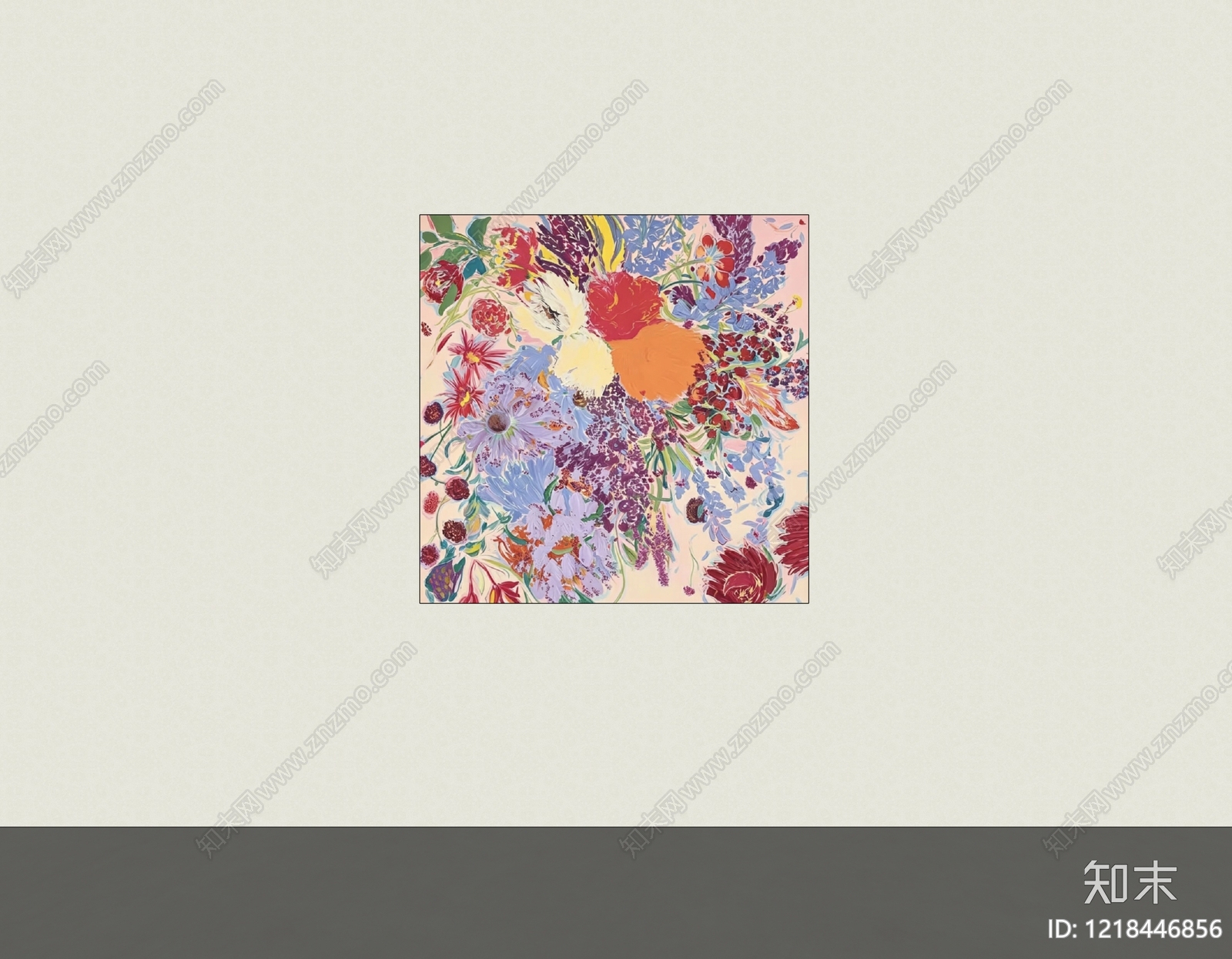 奶油风挂画SU模型下载【ID:1218446856】