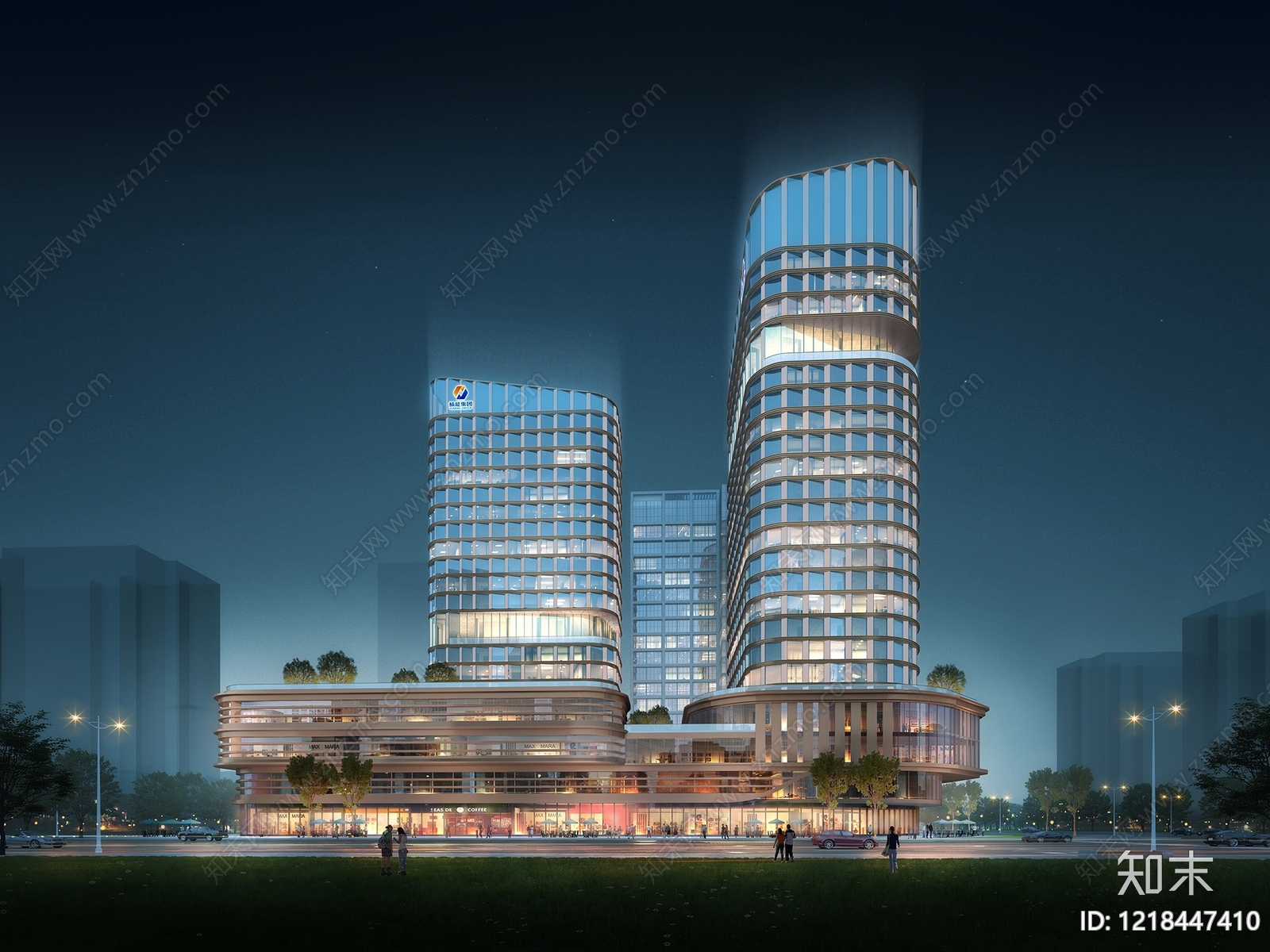 现代主义商业综合体3D模型下载【ID:1218447410】