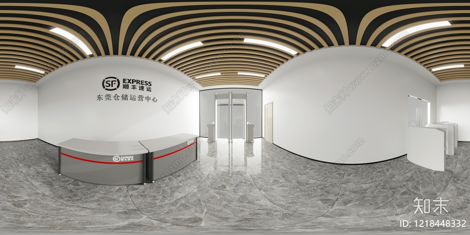 现代简约办公大厅3D模型下载【ID:1218448332】