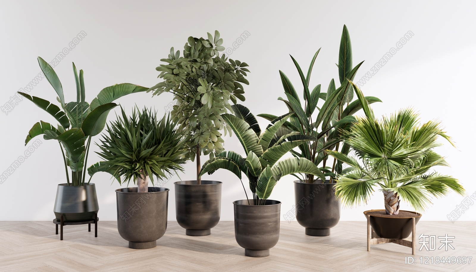 现代简约盆栽SU模型下载【ID:1218449697】