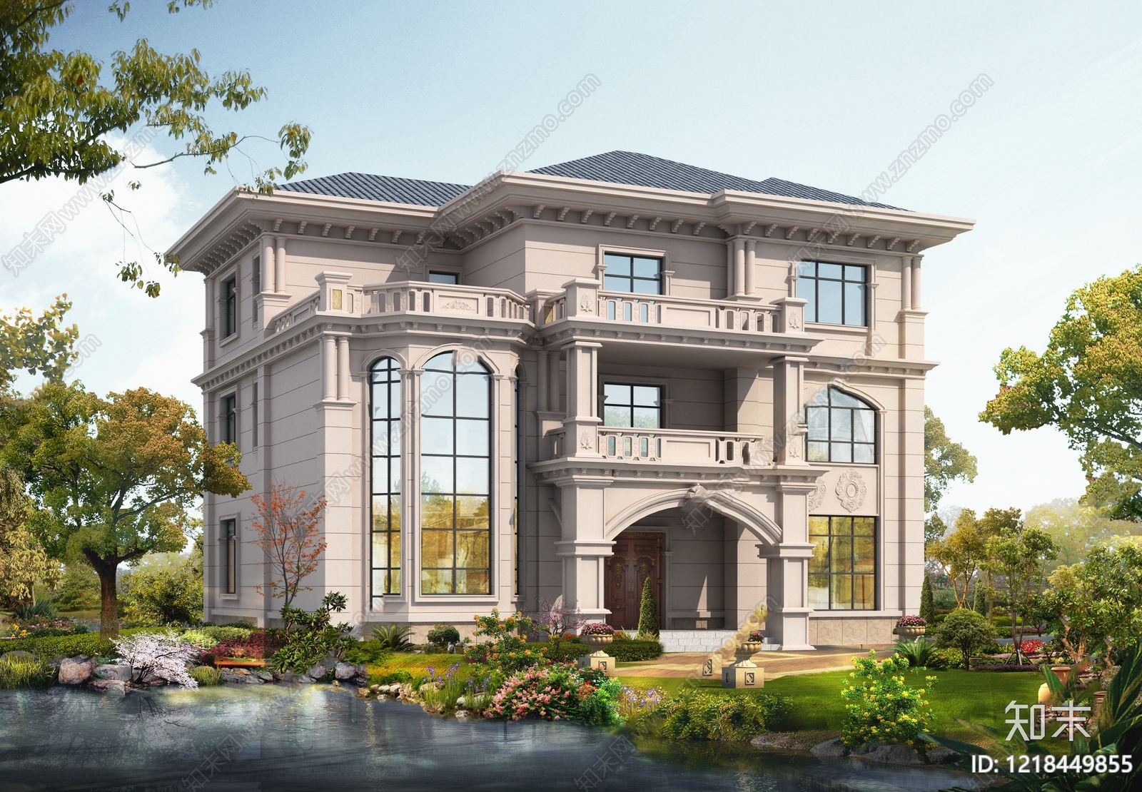 别墅建筑cad施工图下载【ID:1218449855】