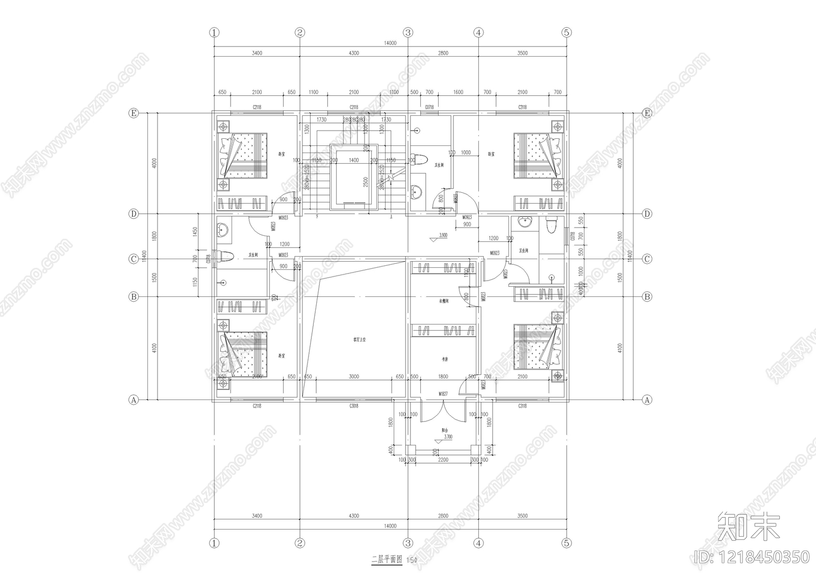 别墅建筑cad施工图下载【ID:1218450350】