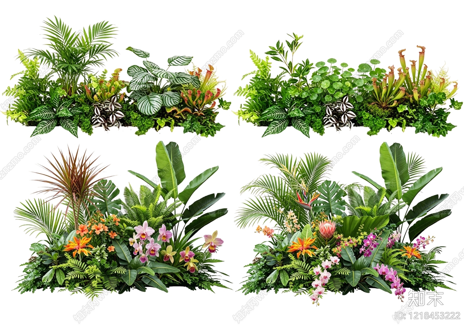 热带植物景观花境SU模型草图