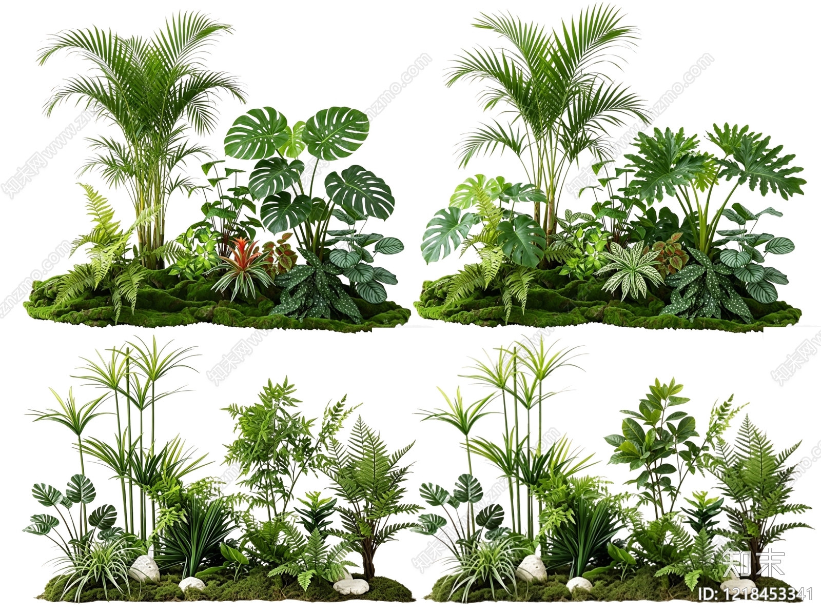 热带植物景观花境SU模型草图