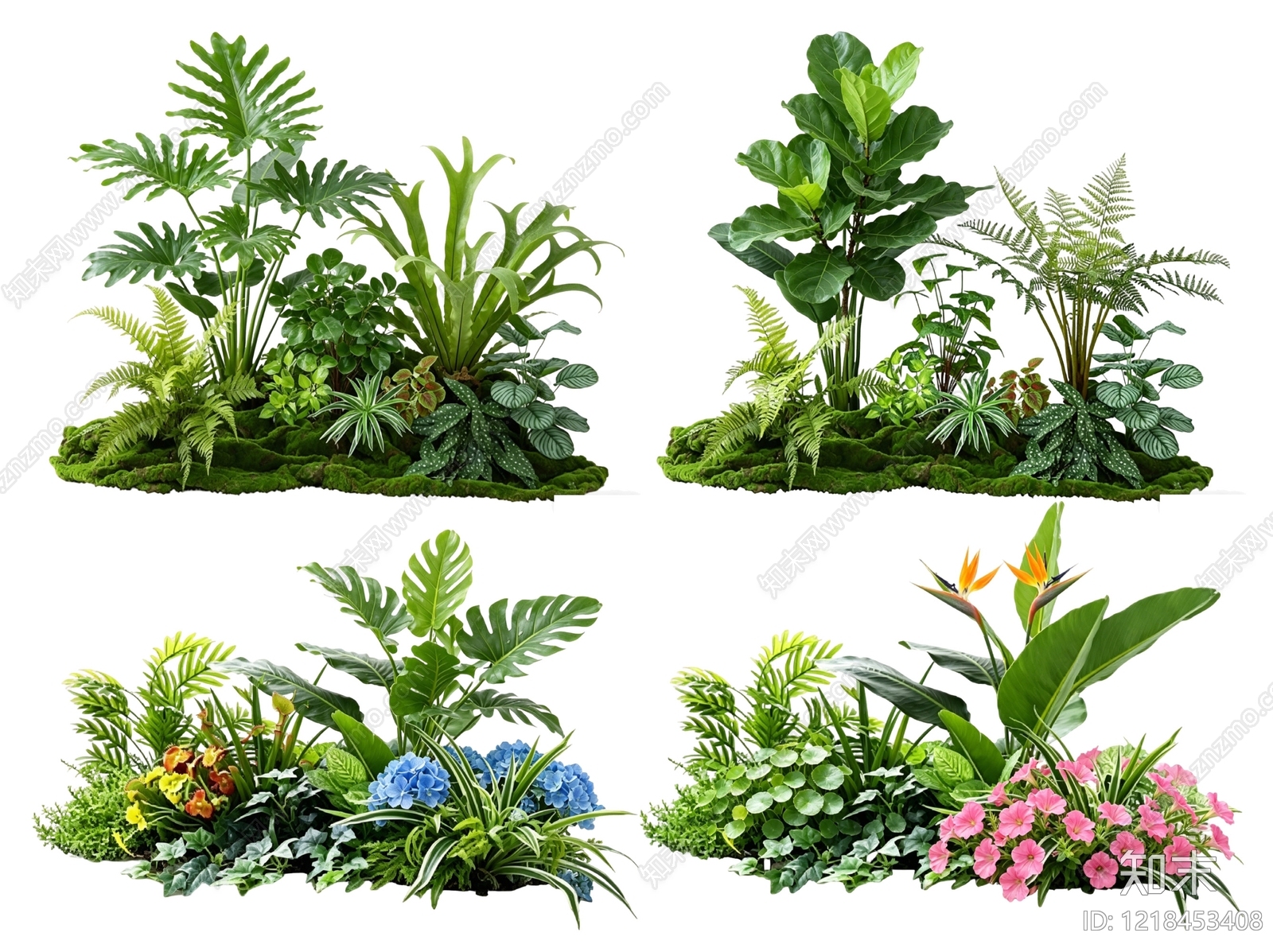 热带植物景观花境SU模型草图