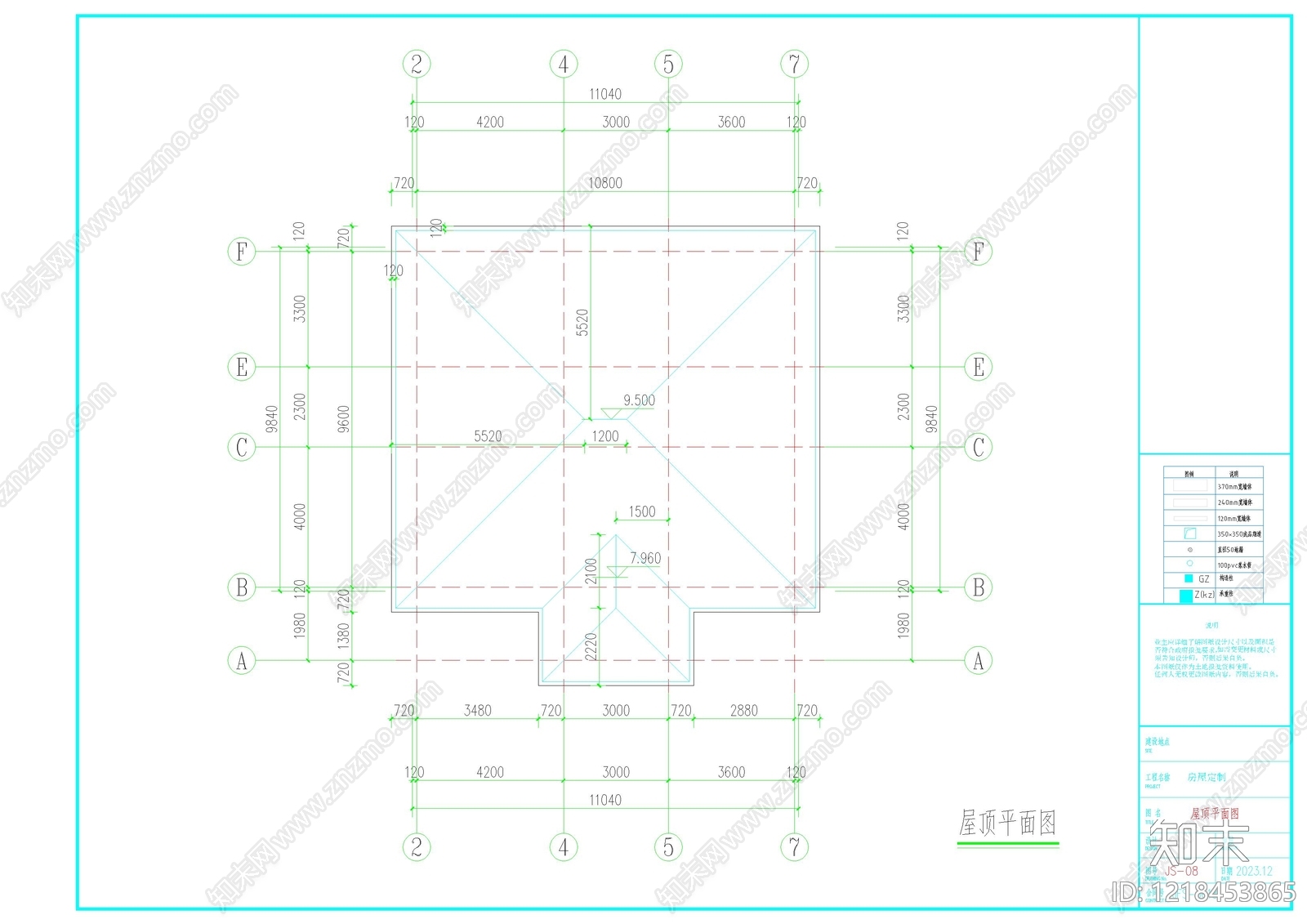 别墅建筑cad施工图下载【ID:1218453865】
