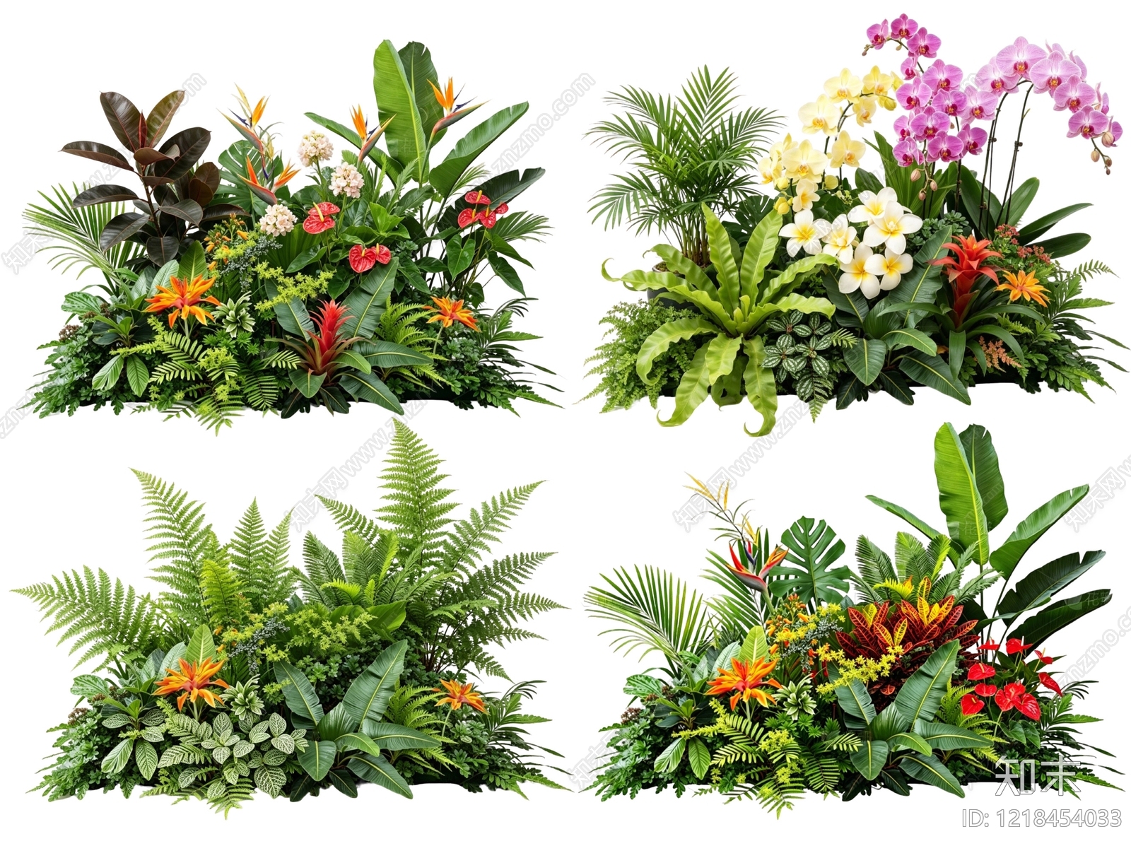 热带植物景观花境SU模型草图