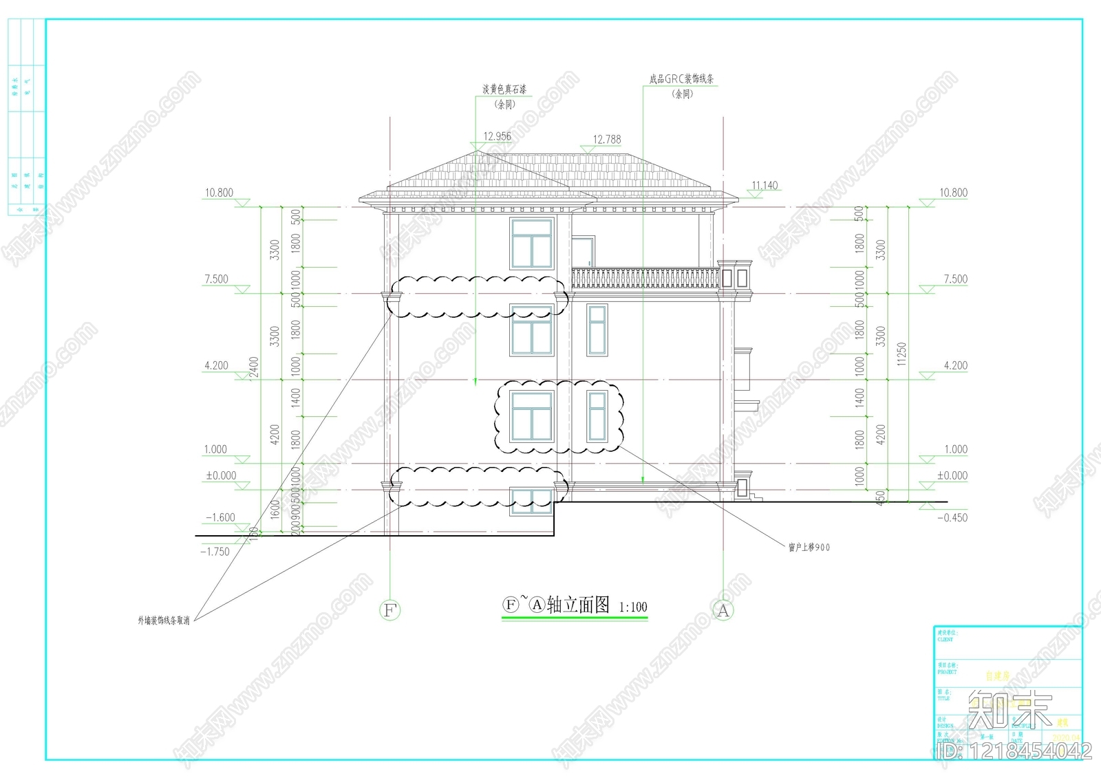别墅建筑cad施工图下载【ID:1218454042】