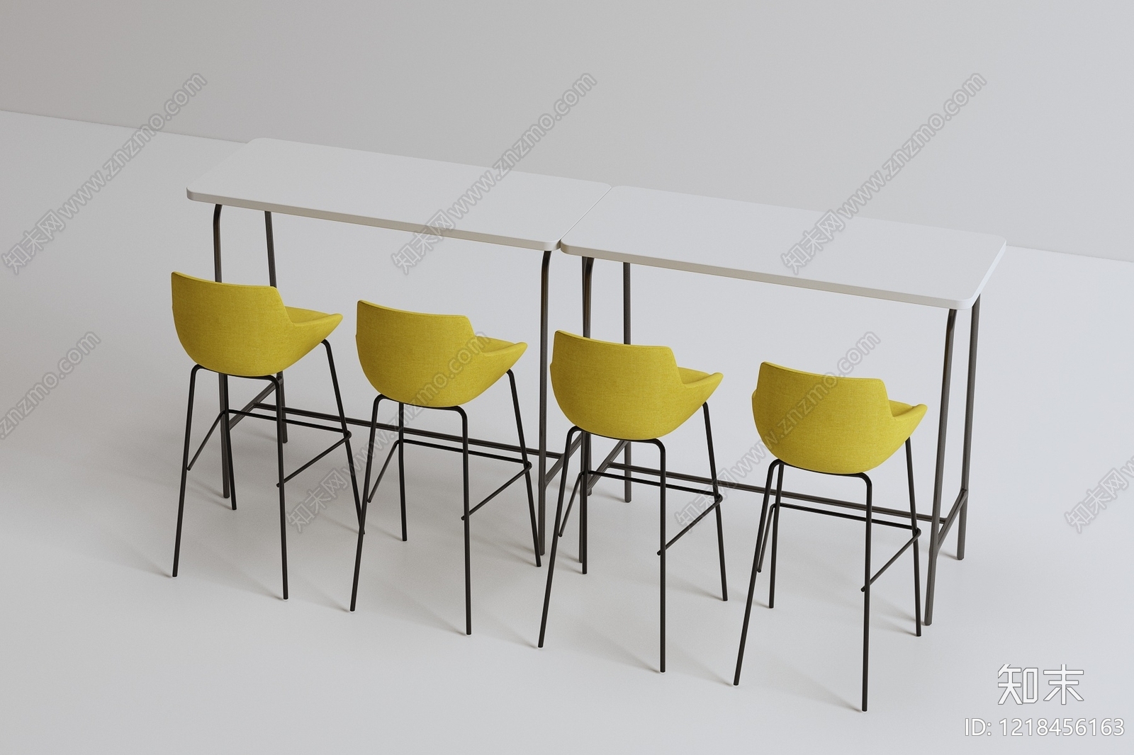现代简约吧椅3D模型下载【ID:1218456163】