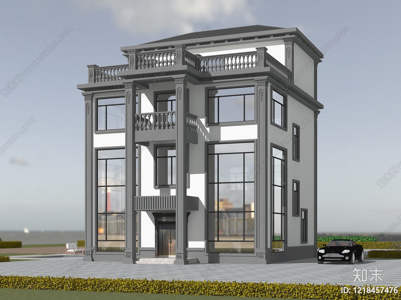 别墅建筑cad施工图下载【ID:1218457476】